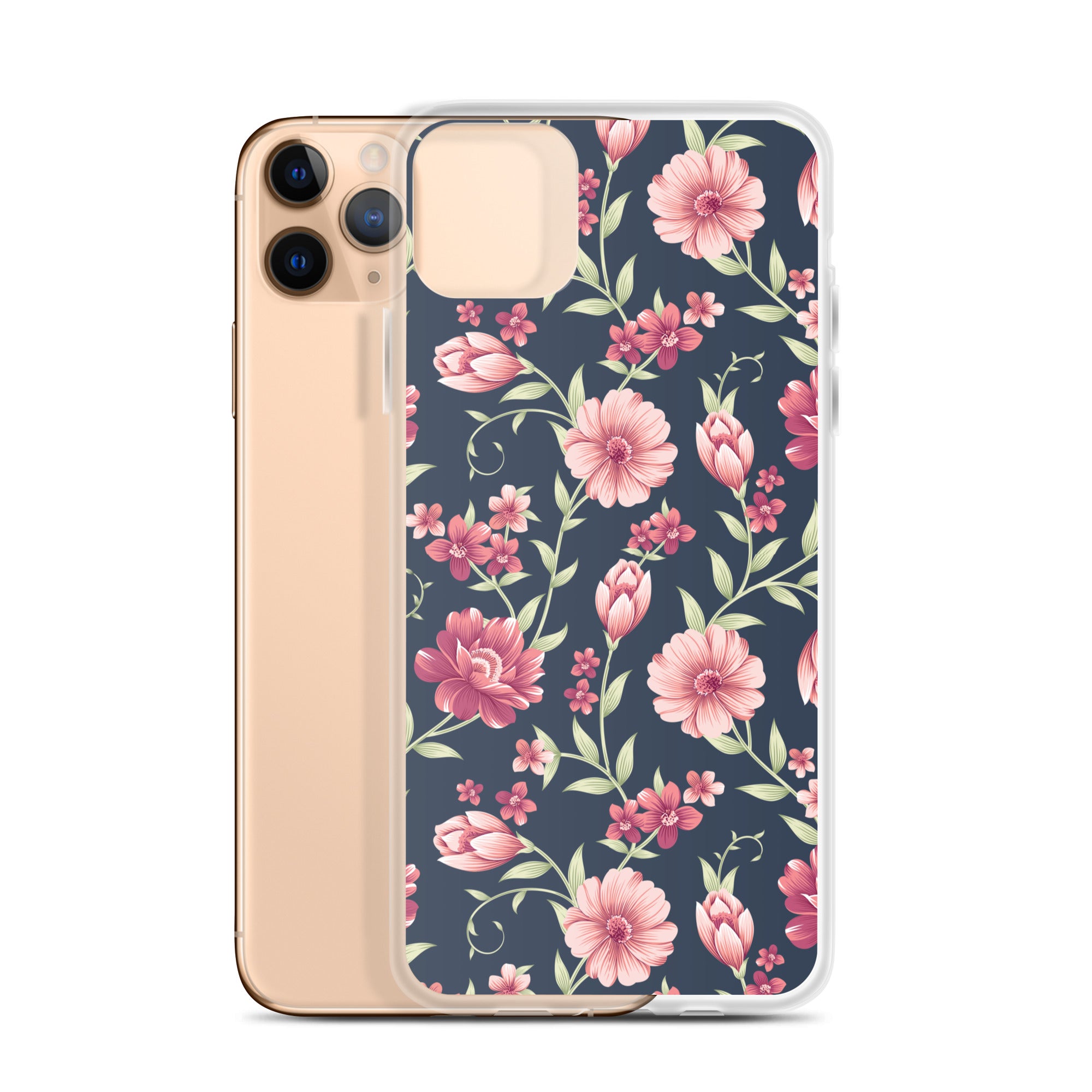 Seamless Vintage Flower Pattern Clear Case for iPhone®