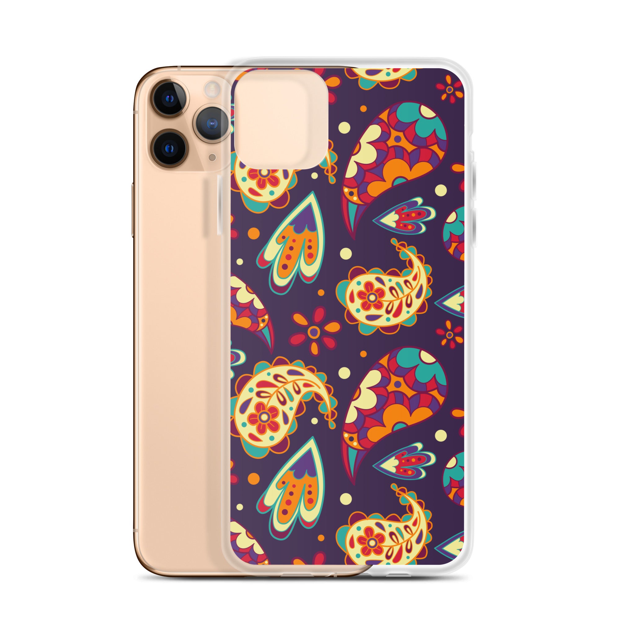 Elegant Colorful Paisley Pattern Clear Case for iPhone®