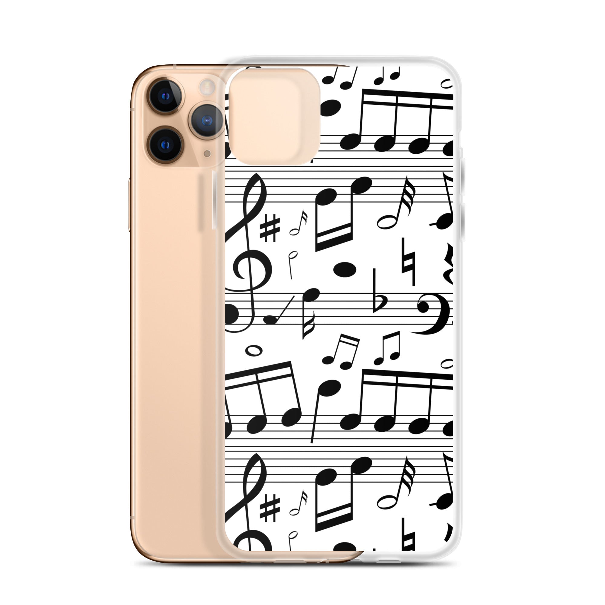 Seamless Music Notes Scales Clear Case for iPhone®