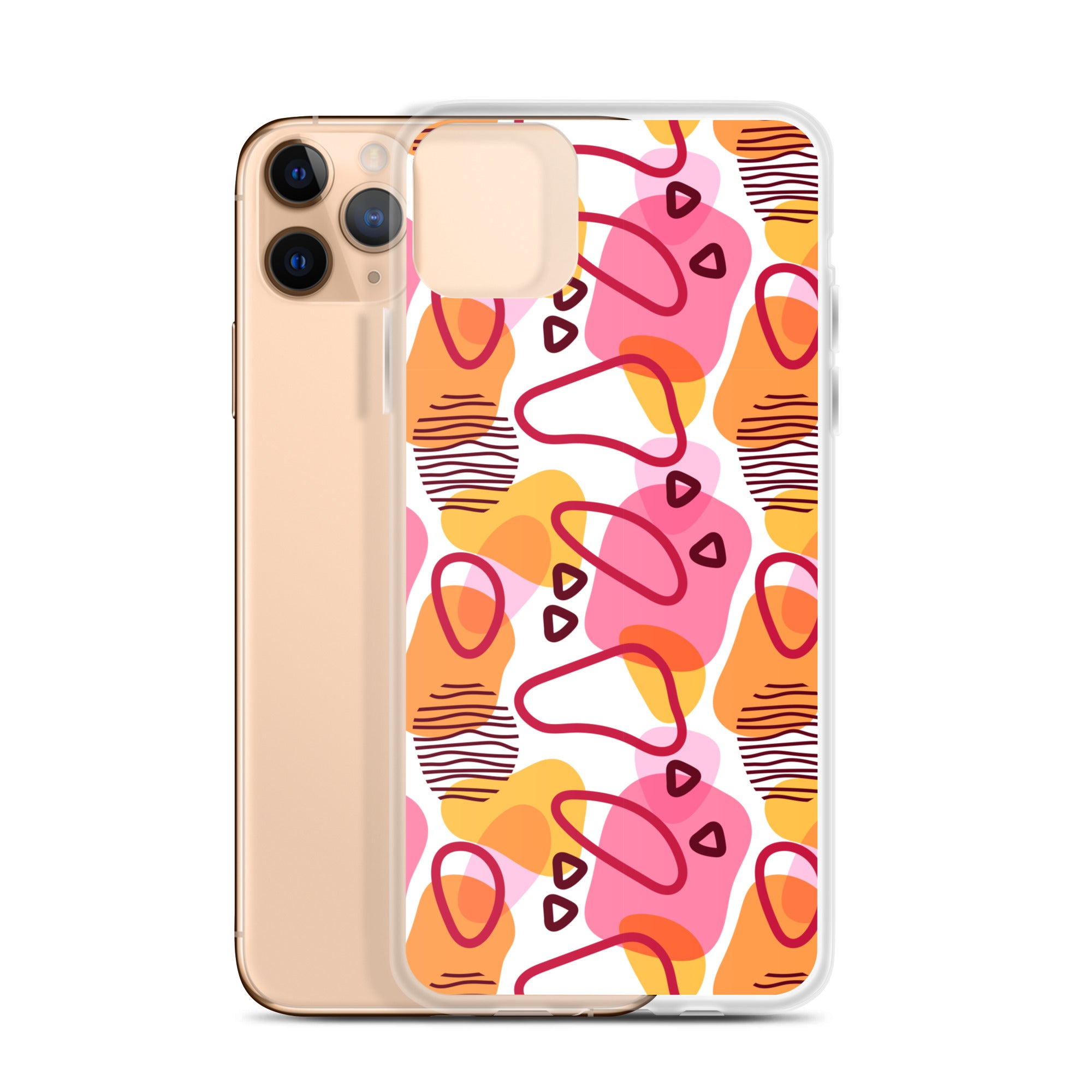 Abstract Doodle Pattern Clear Case for iPhone®