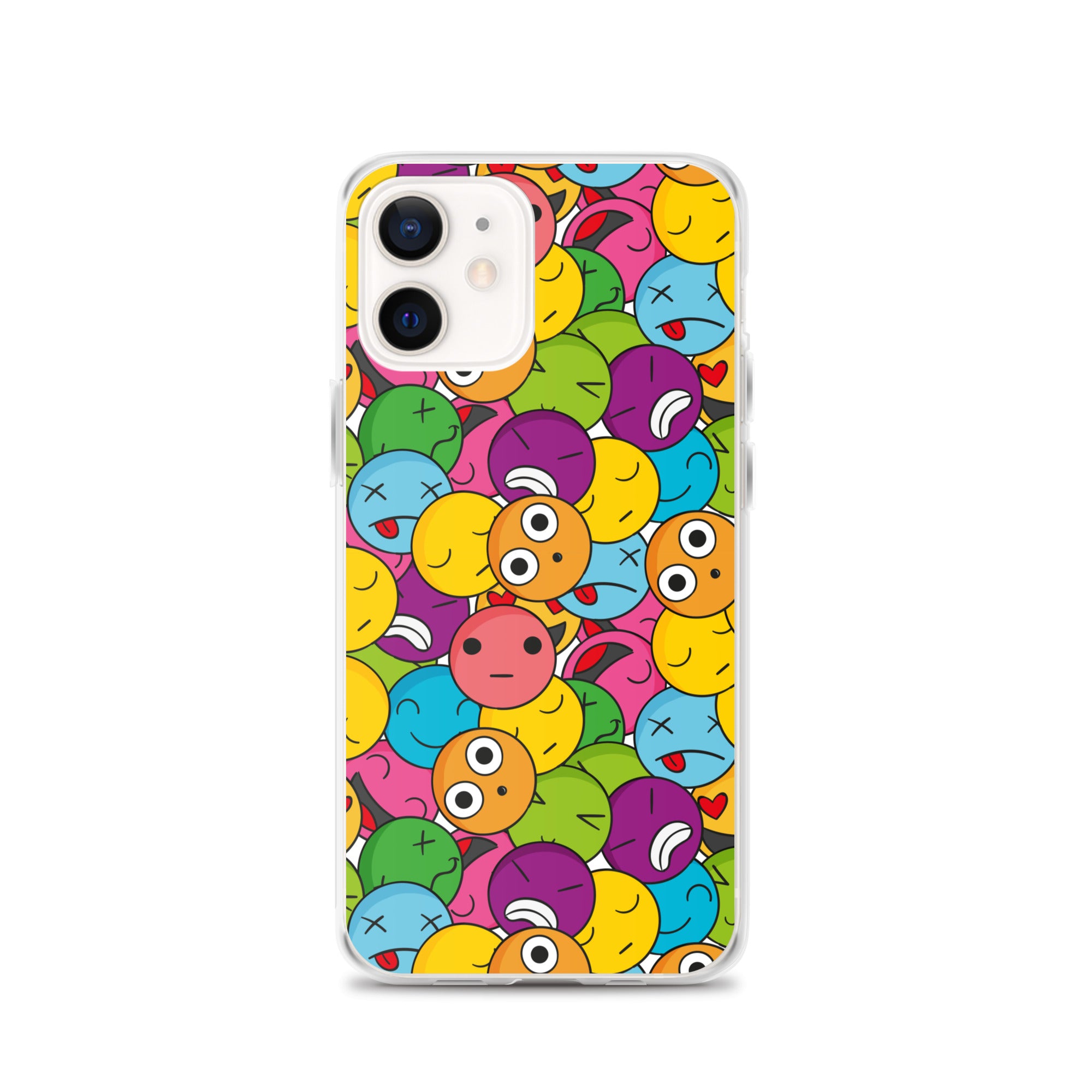 Creative Colorful Emoticons Pattern Clear Case for iPhone®