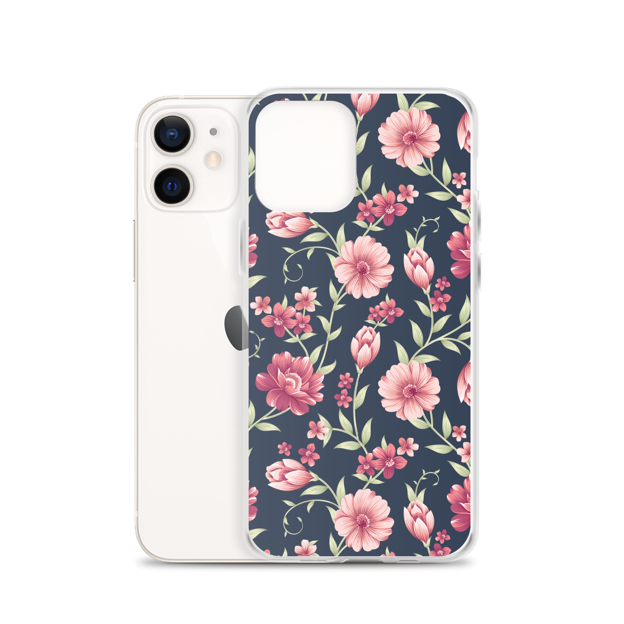 Seamless Vintage Flower Pattern Clear Case for iPhone®