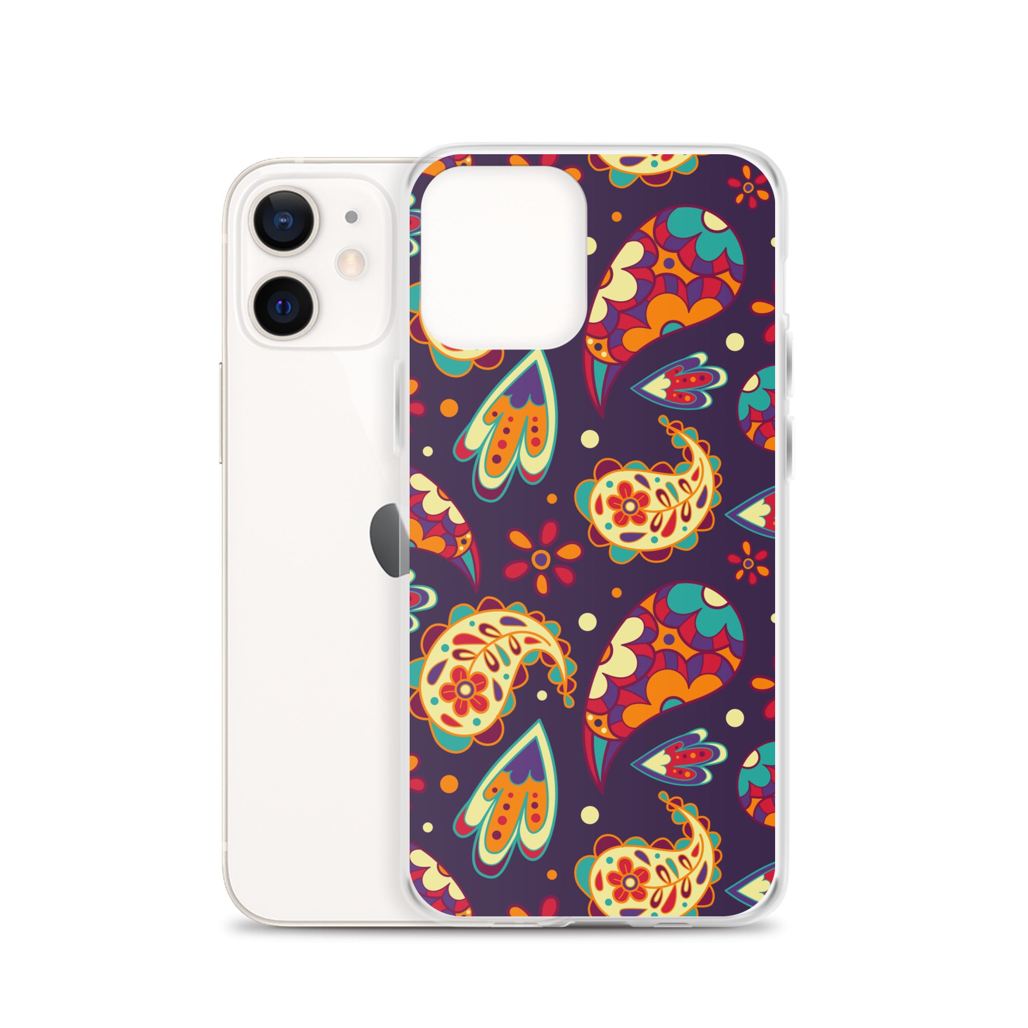 Elegant Colorful Paisley Pattern Clear Case for iPhone®