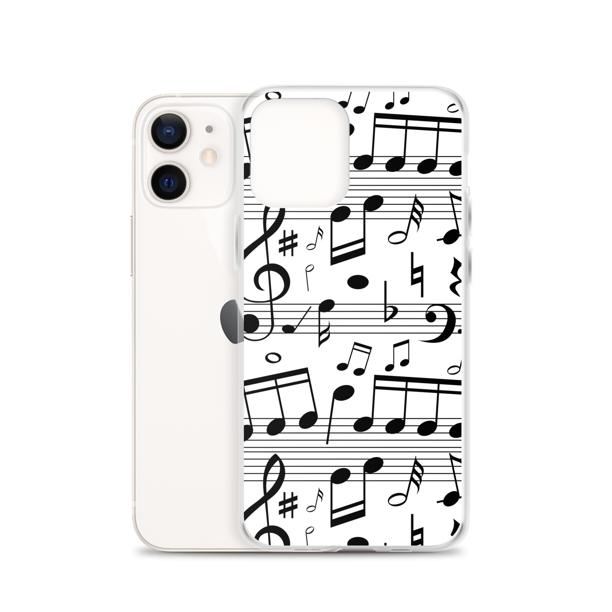 Seamless Music Notes Scales Clear Case for iPhone®