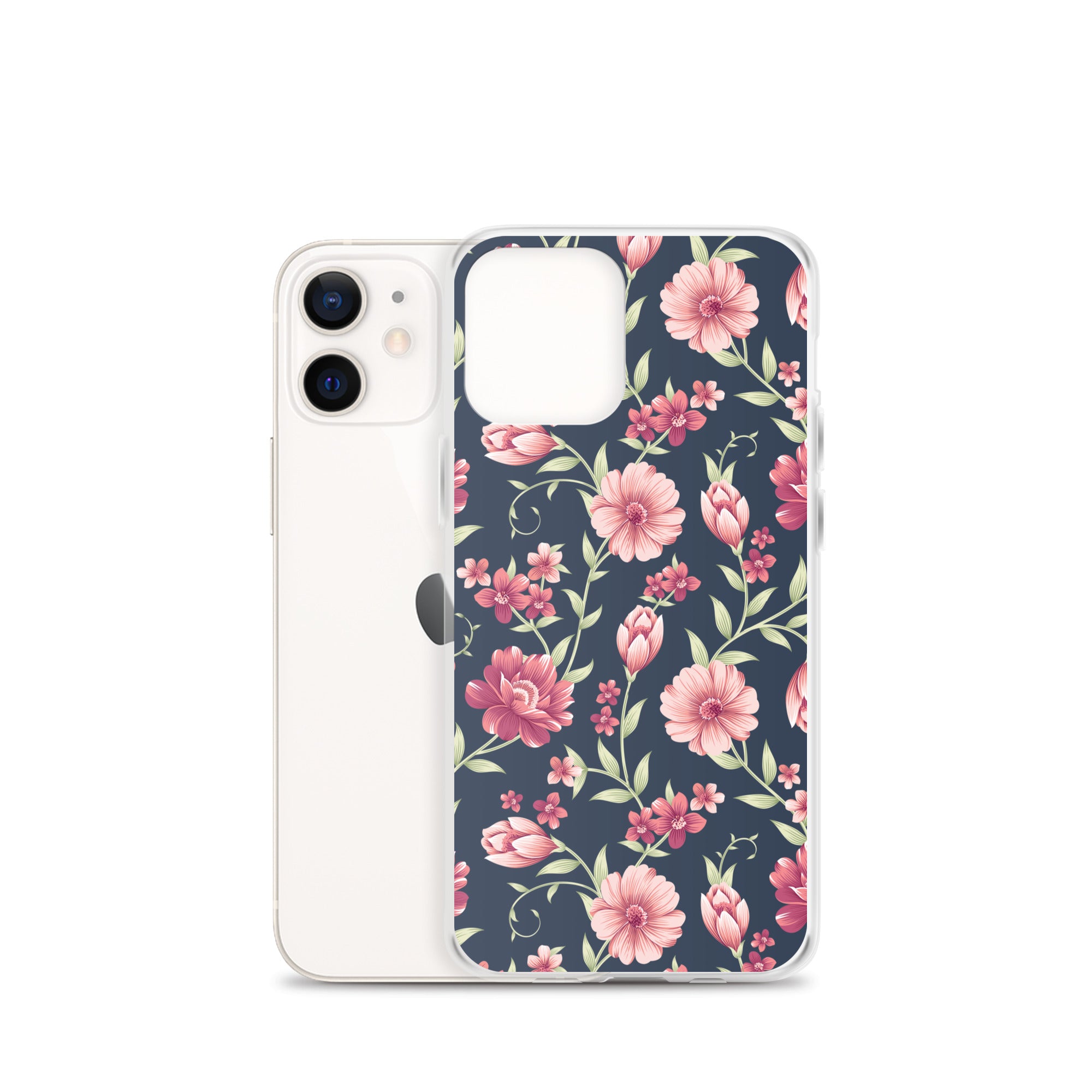 Seamless Vintage Flower Pattern Clear Case for iPhone®