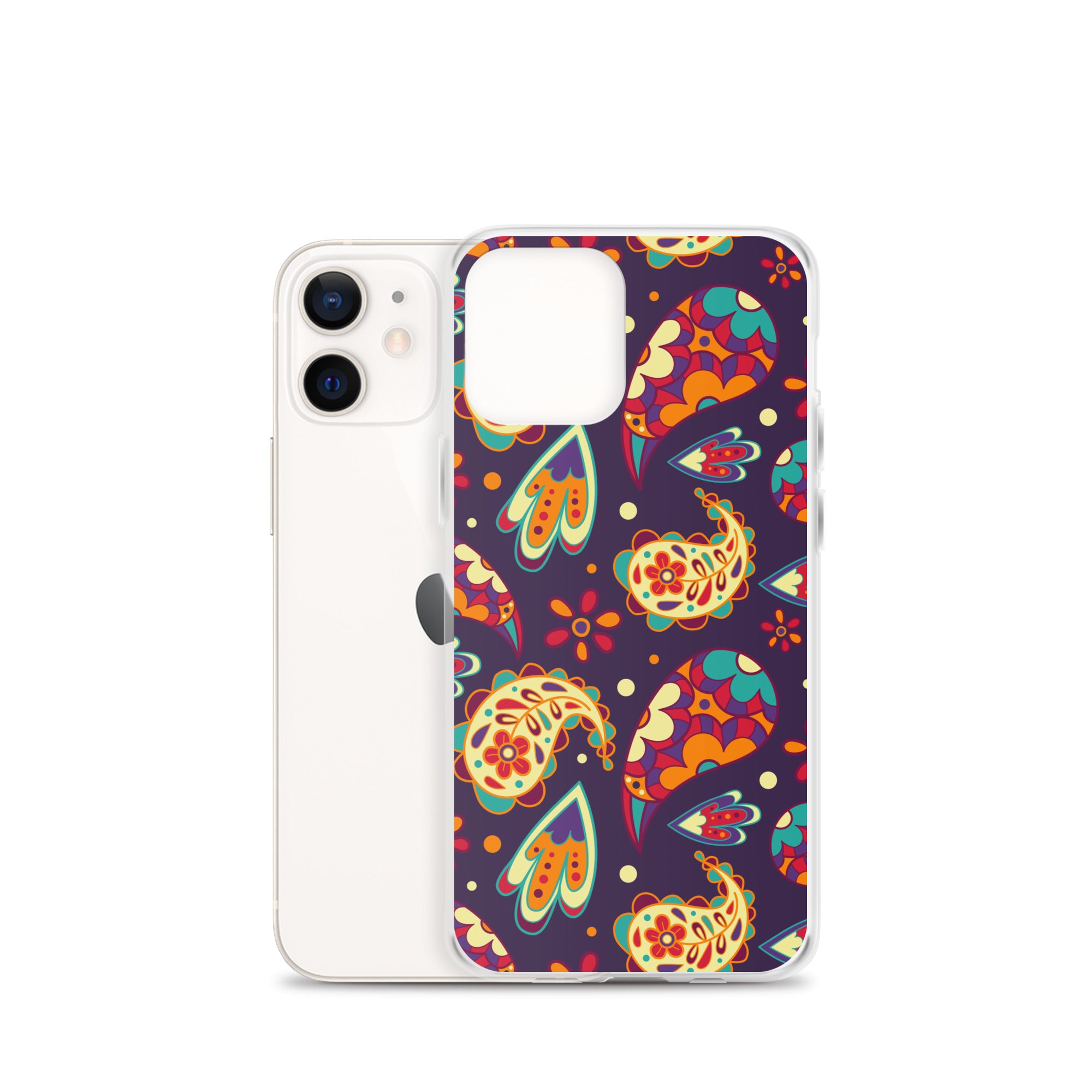 Elegant Colorful Paisley Pattern Clear Case for iPhone®