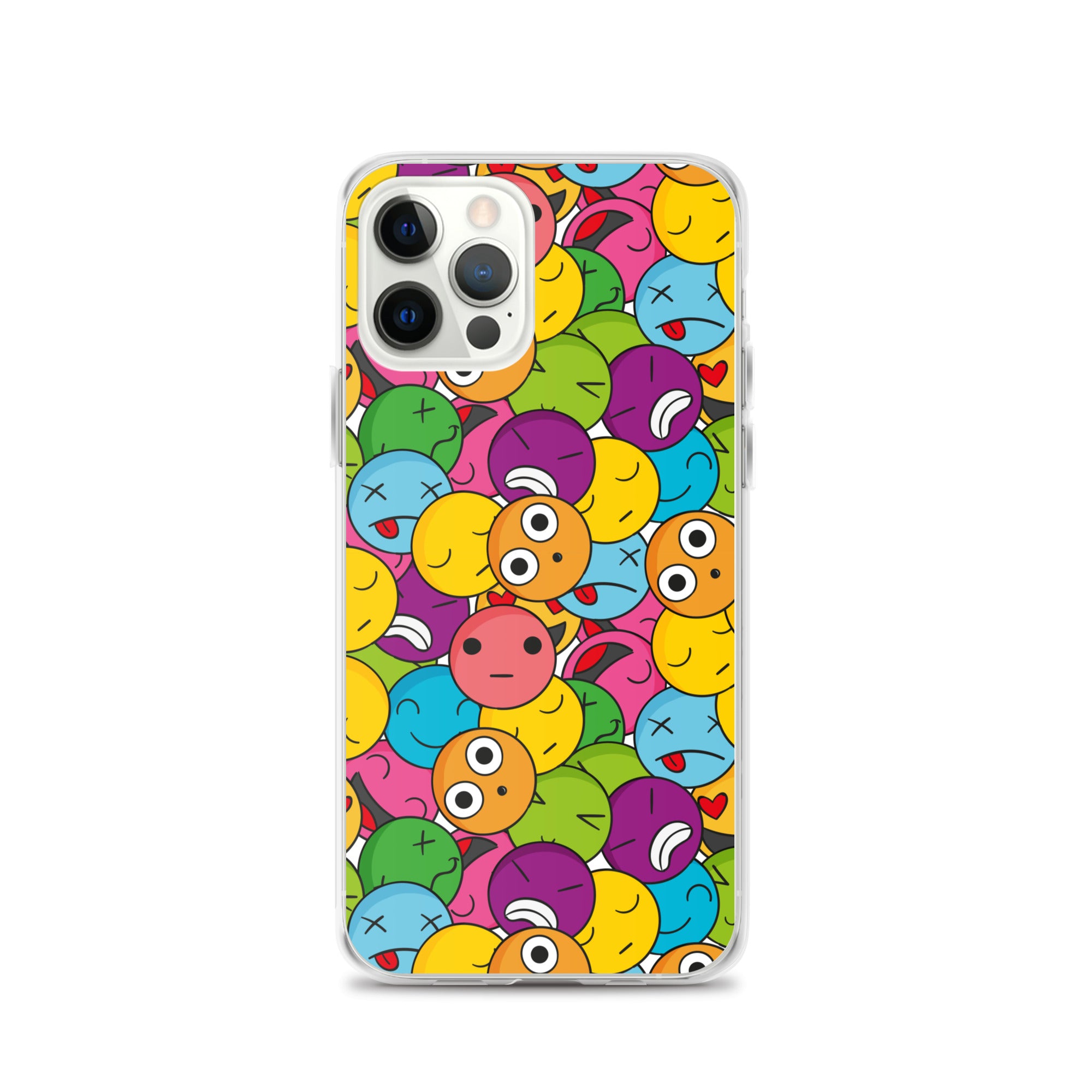 Creative Colorful Emoticons Pattern Clear Case for iPhone®