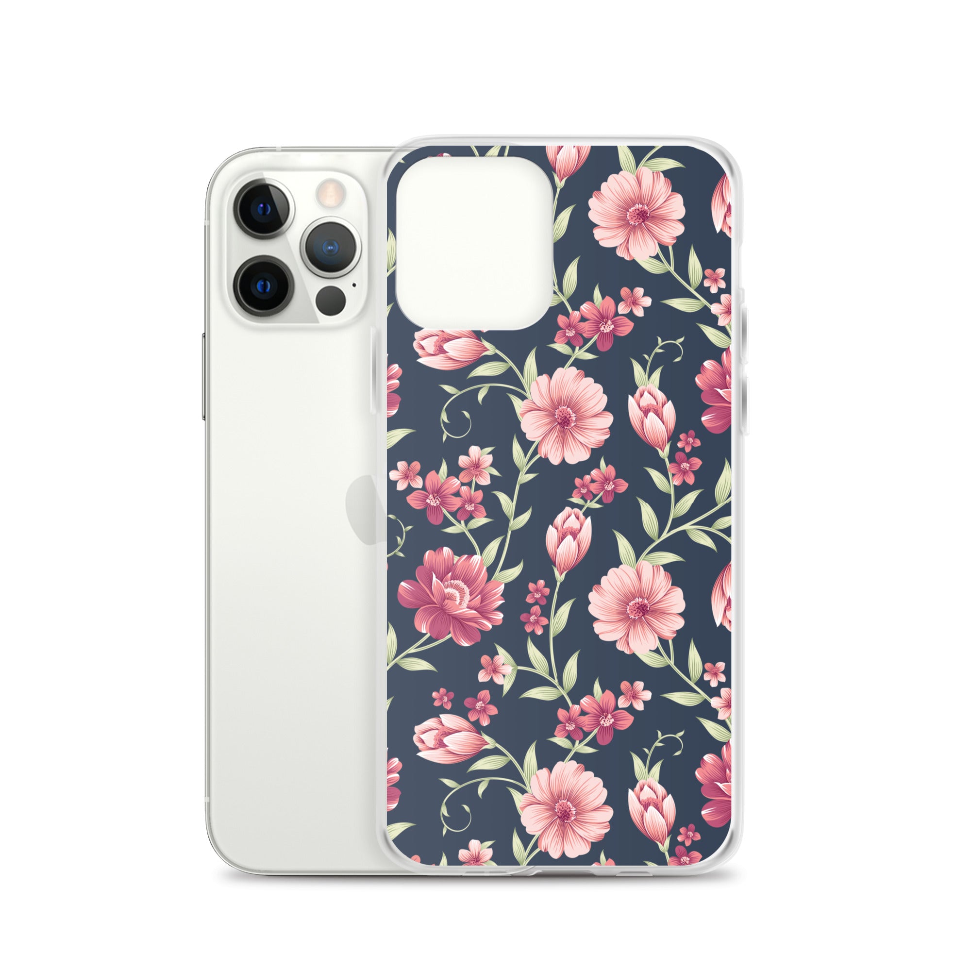 Seamless Vintage Flower Pattern Clear Case for iPhone®