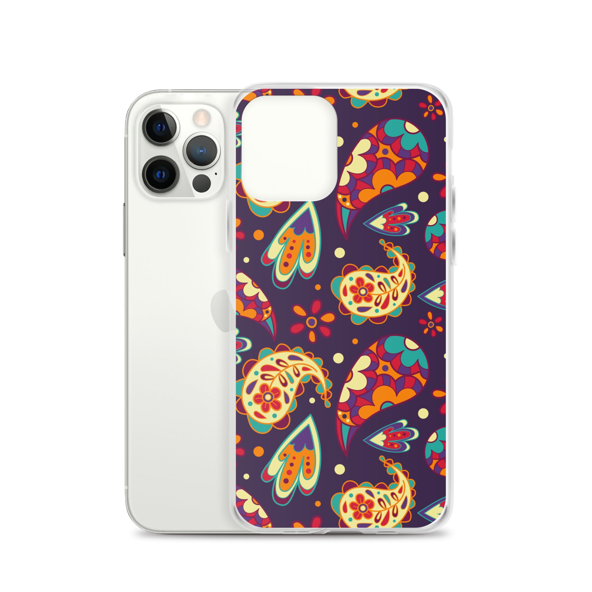 Elegant Colorful Paisley Pattern Clear Case for iPhone®