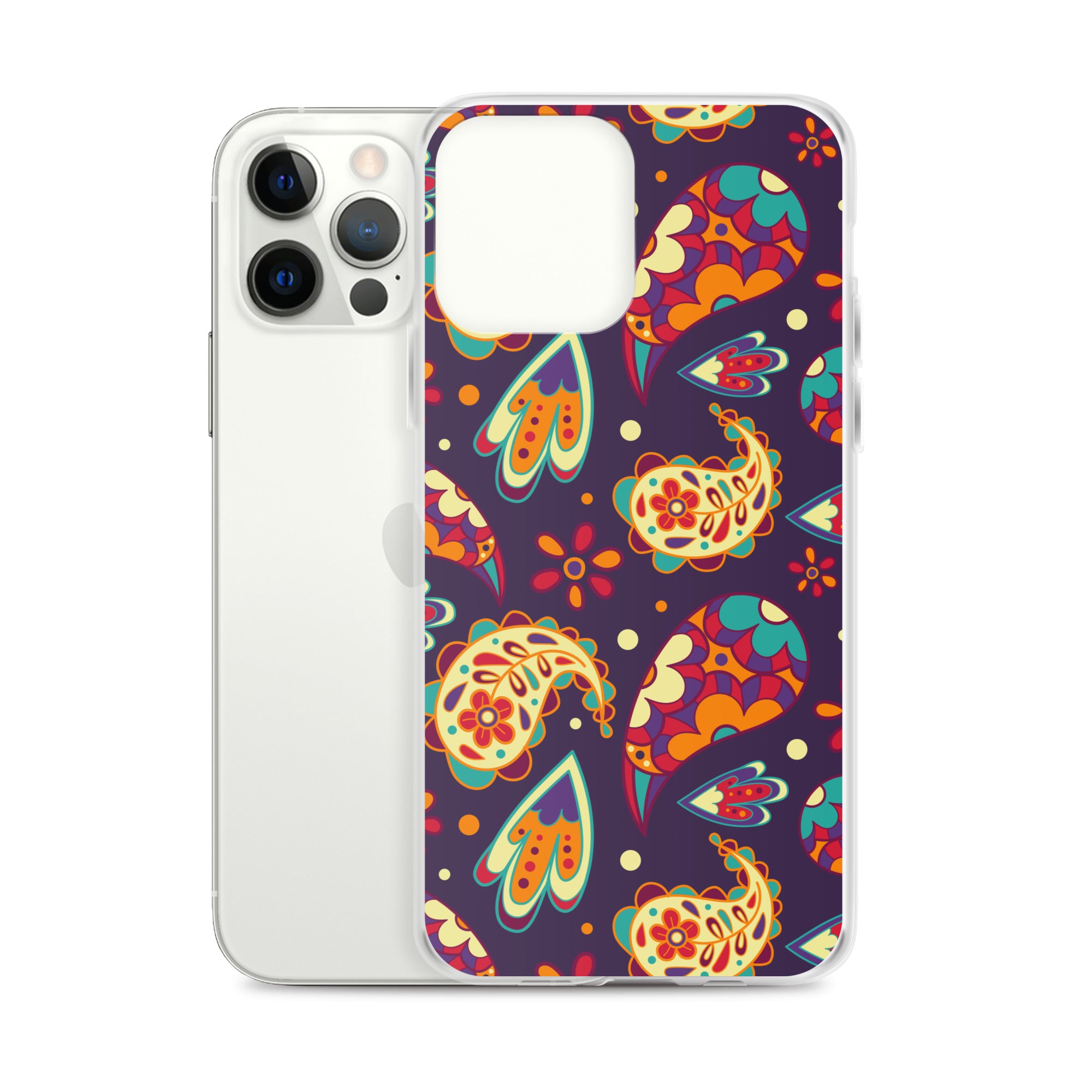 Elegant Colorful Paisley Pattern Clear Case for iPhone®