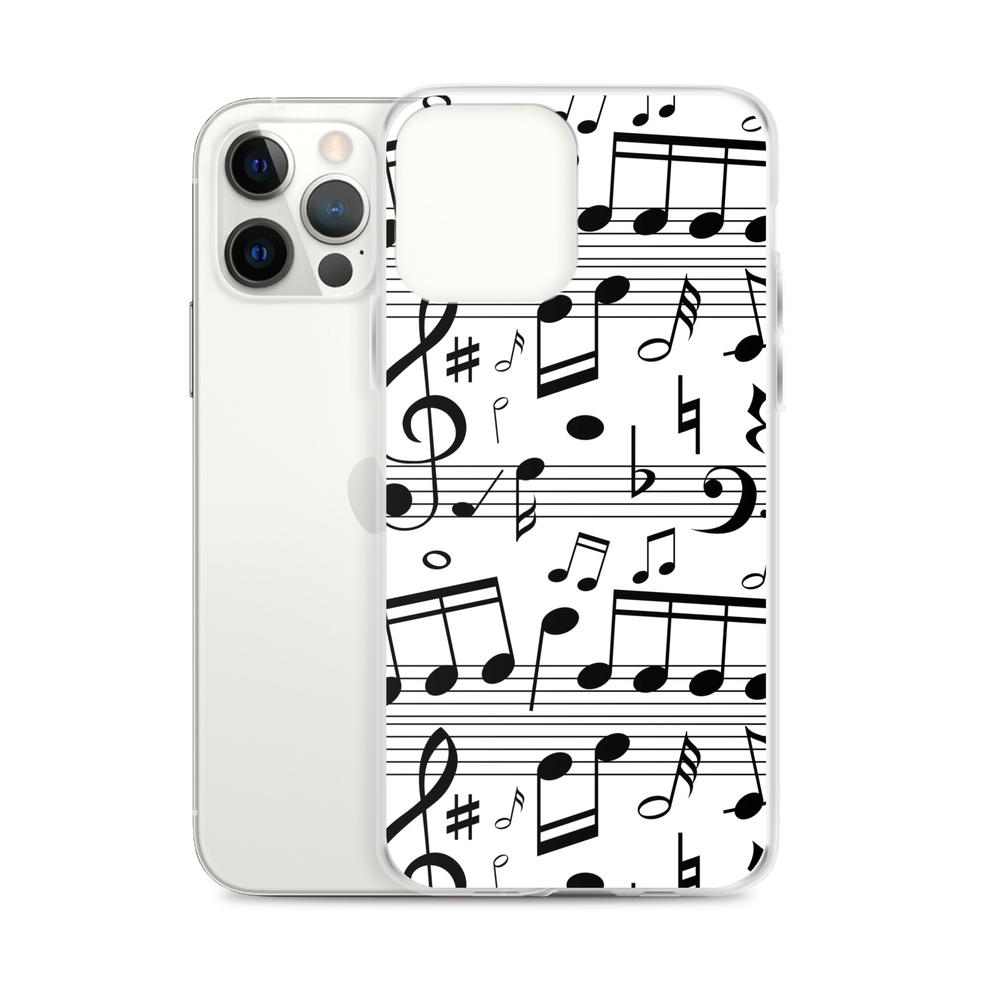 Seamless Music Notes Scales Clear Case for iPhone®