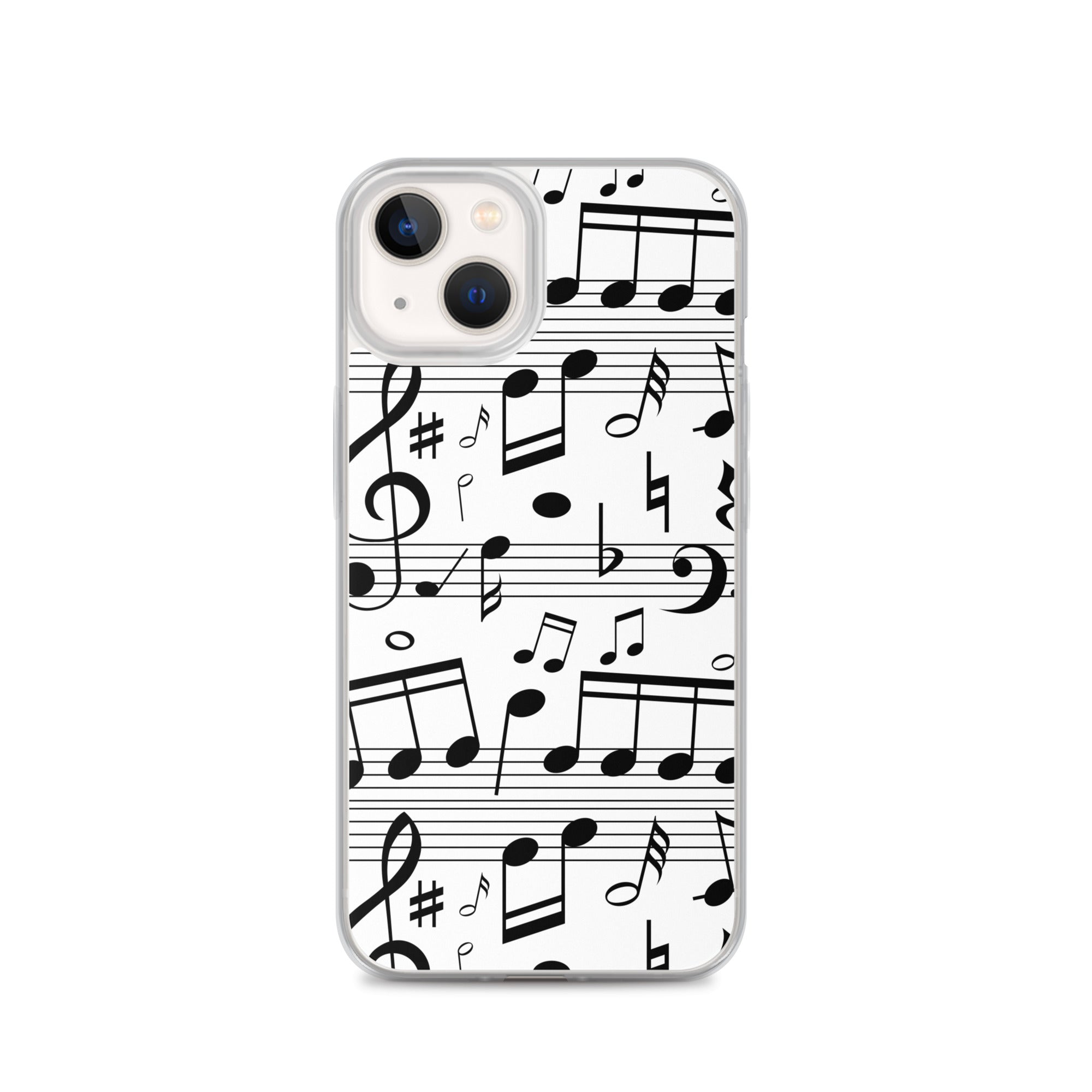 Seamless Music Notes Scales Clear Case for iPhone®