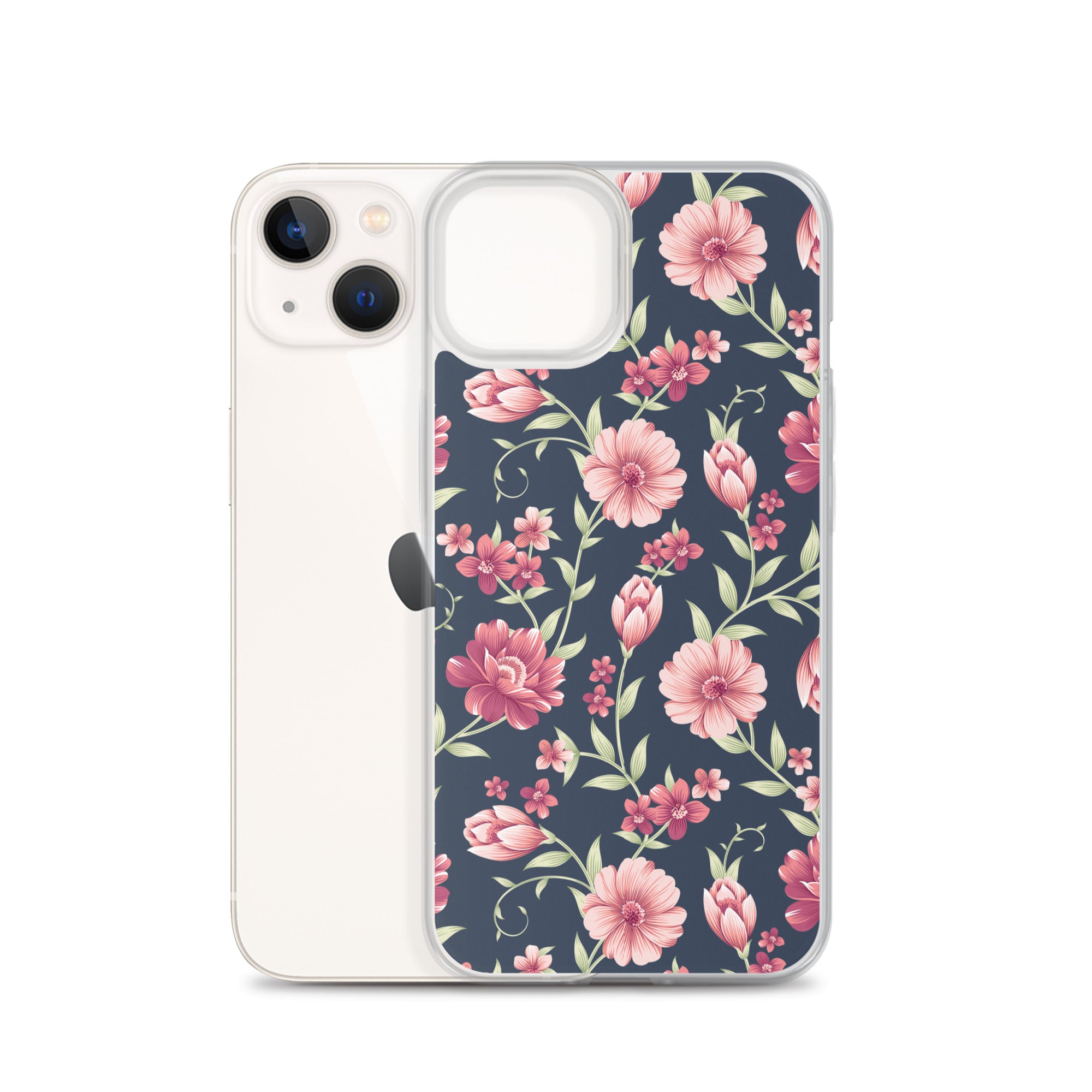 Seamless Vintage Flower Pattern Clear Case for iPhone®