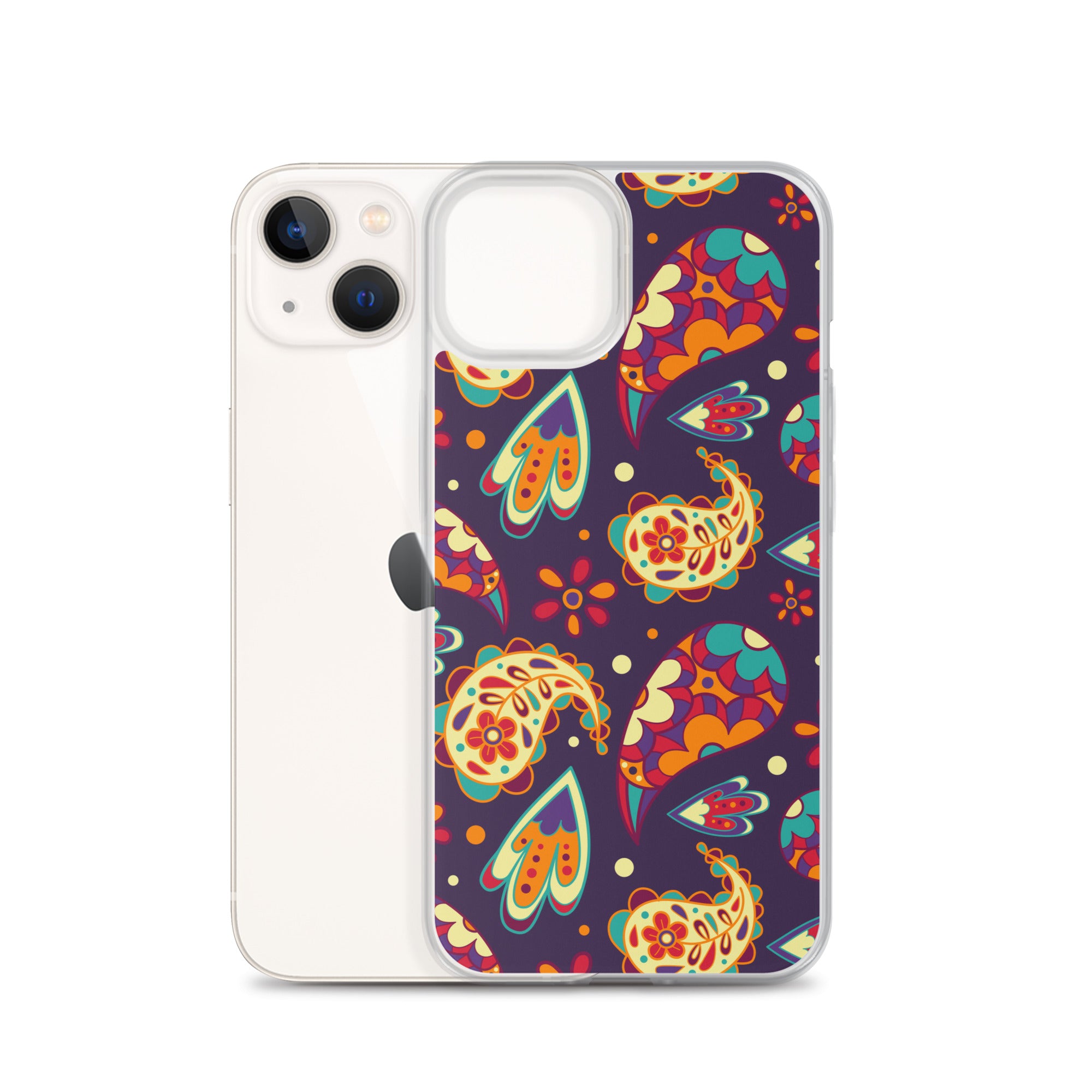 Elegant Colorful Paisley Pattern Clear Case for iPhone®