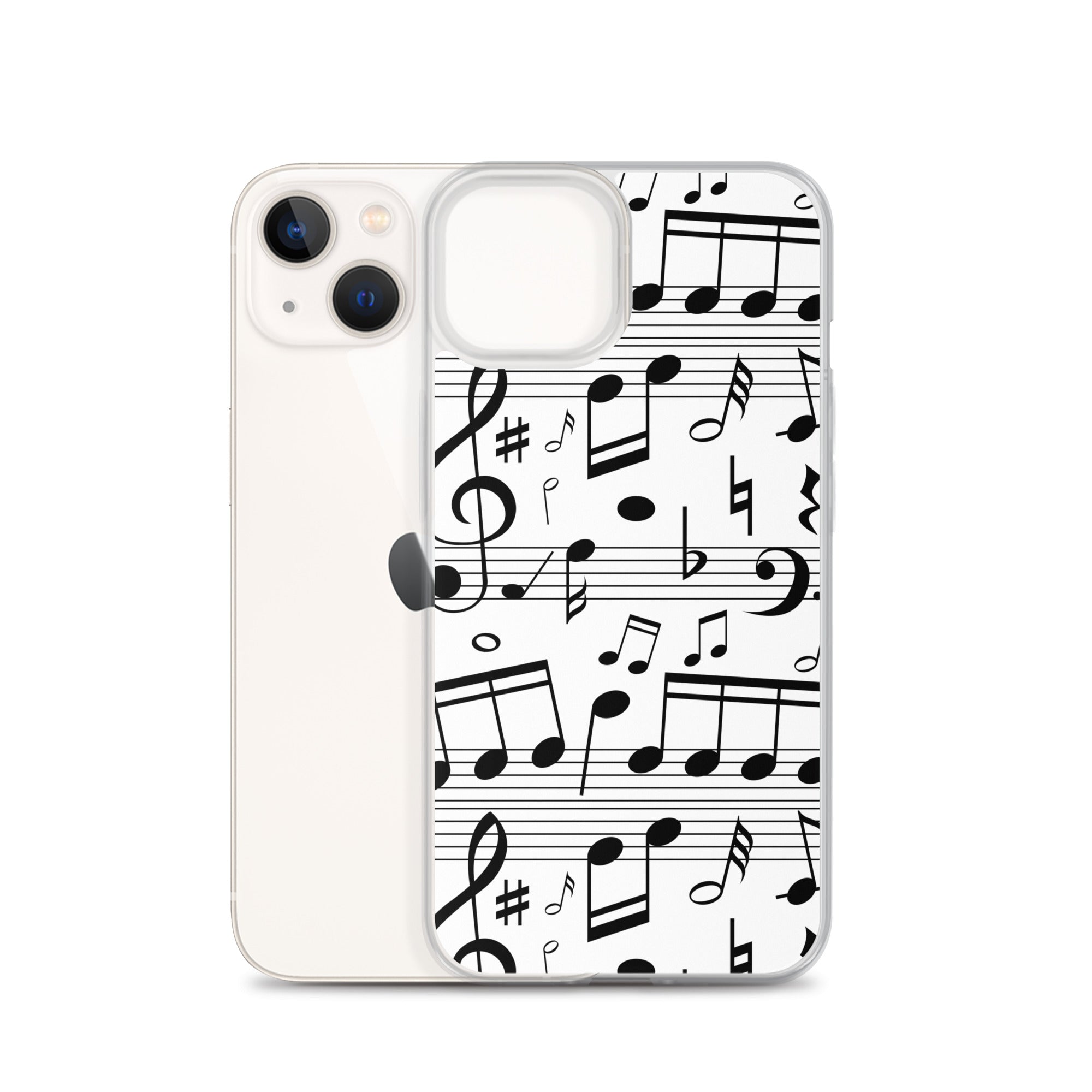 Seamless Music Notes Scales Clear Case for iPhone®