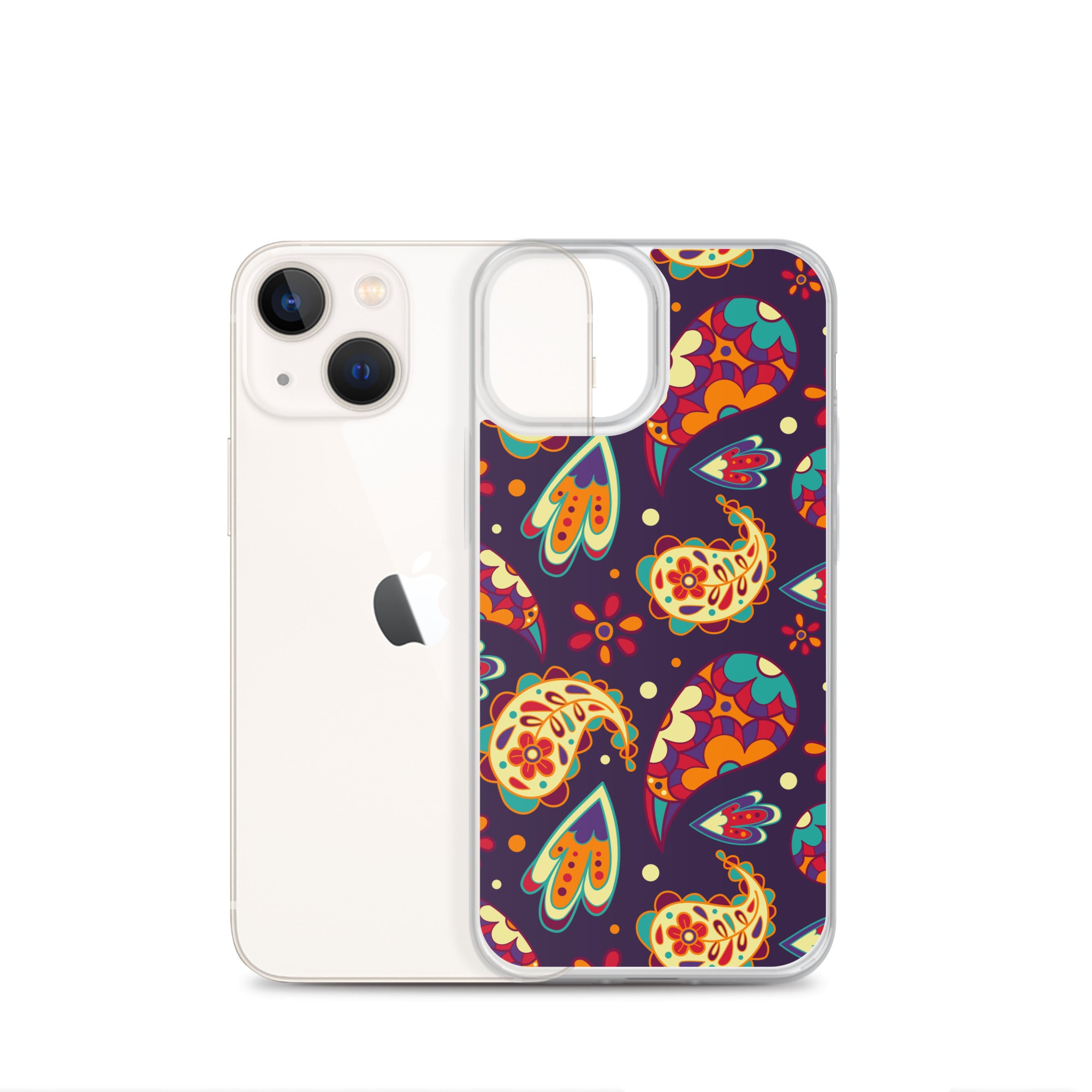 Elegant Colorful Paisley Pattern Clear Case for iPhone®