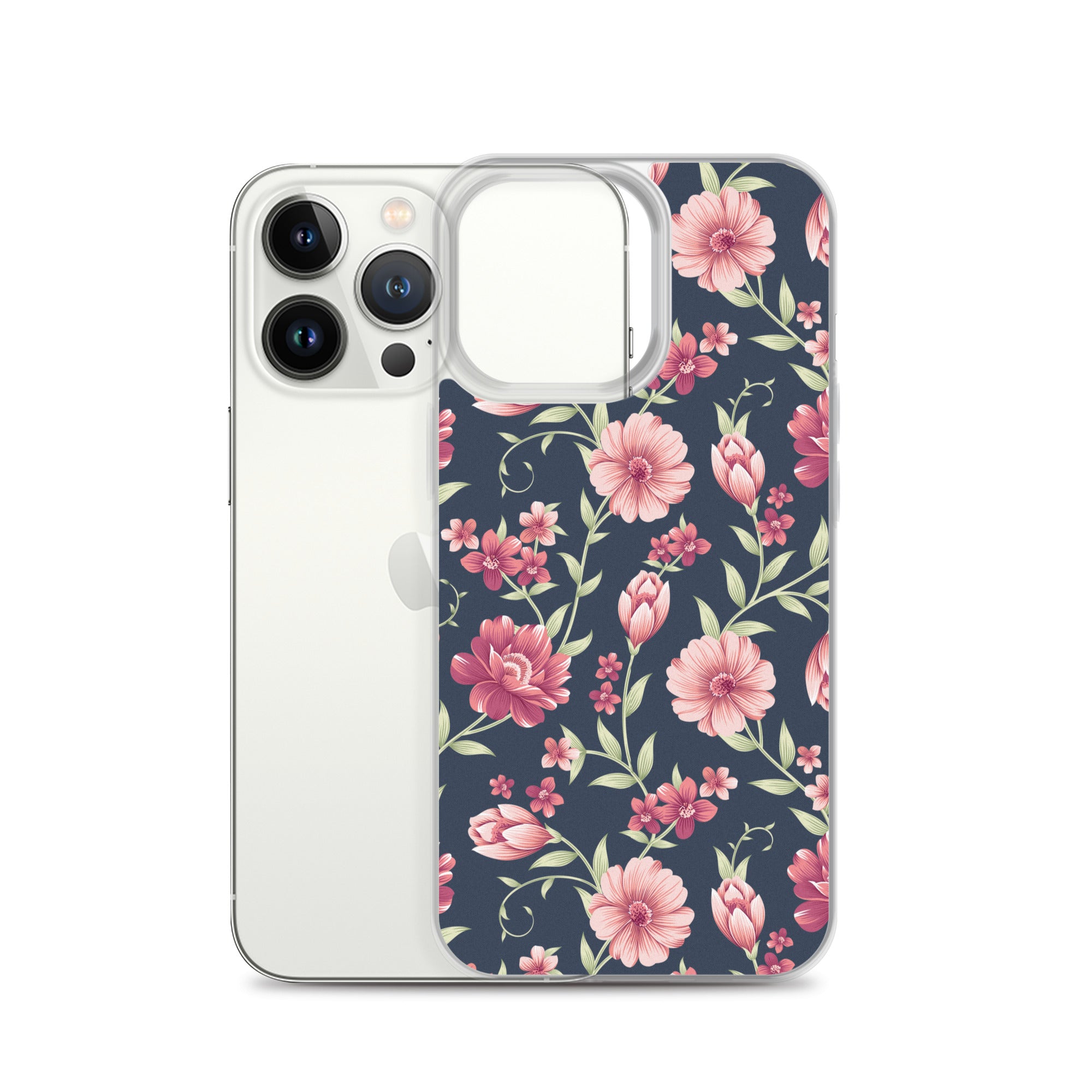 Seamless Vintage Flower Pattern Clear Case for iPhone®