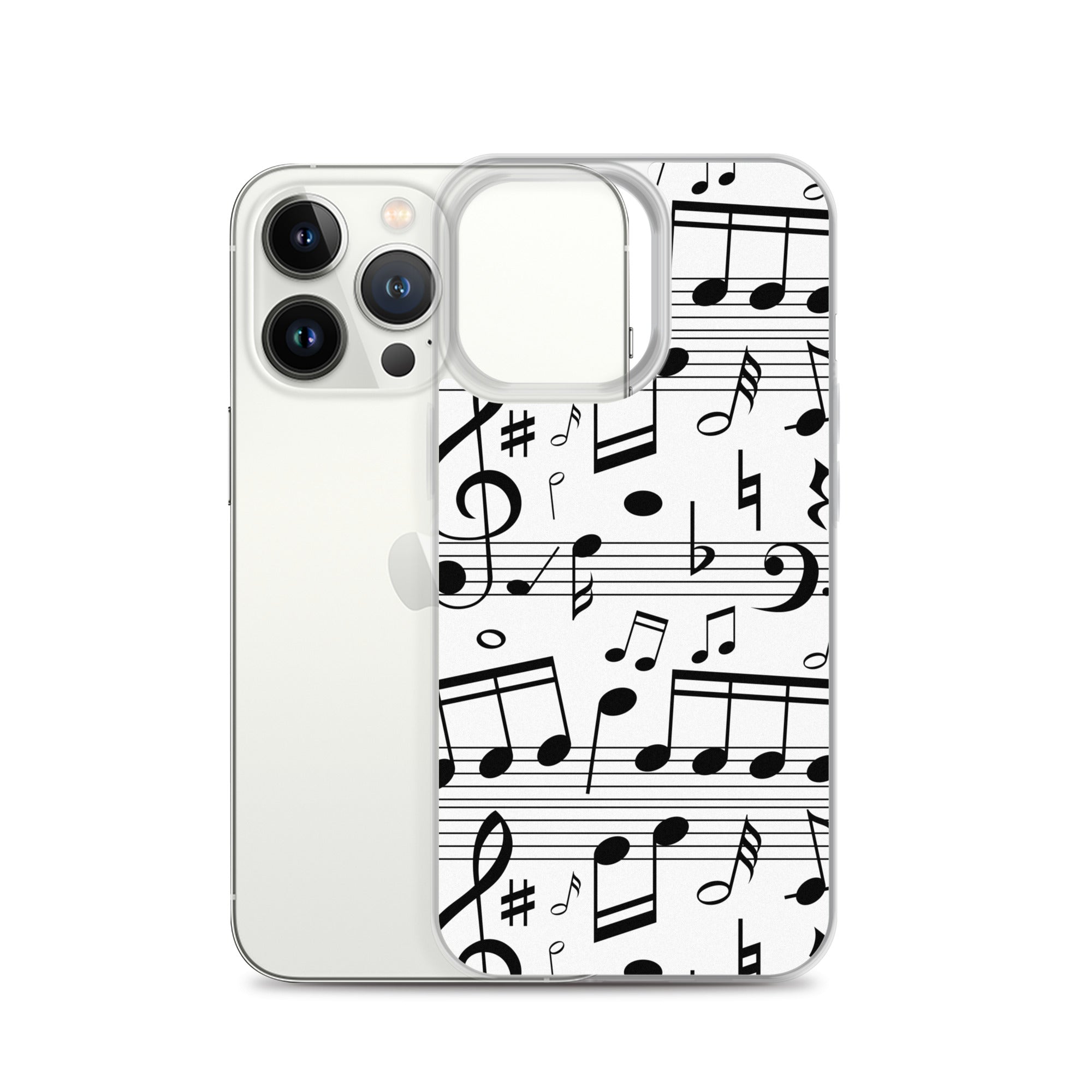 Seamless Music Notes Scales Clear Case for iPhone®