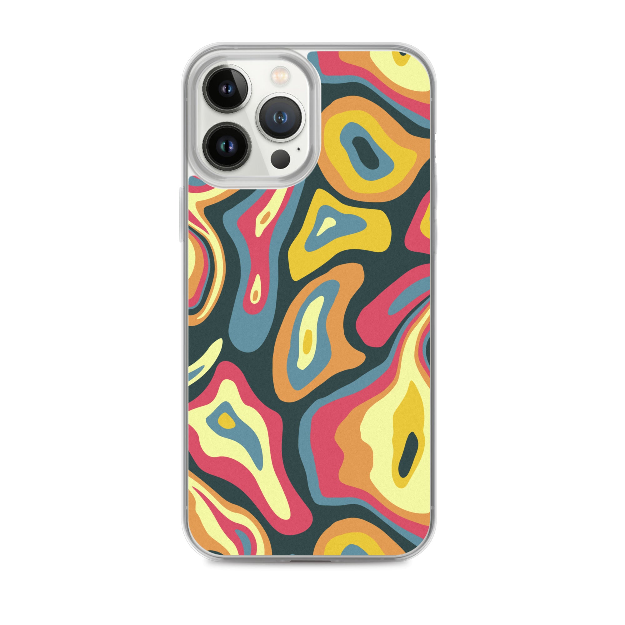 Colorful Groovy Psychedelic Pattern Clear Case for iPhone®