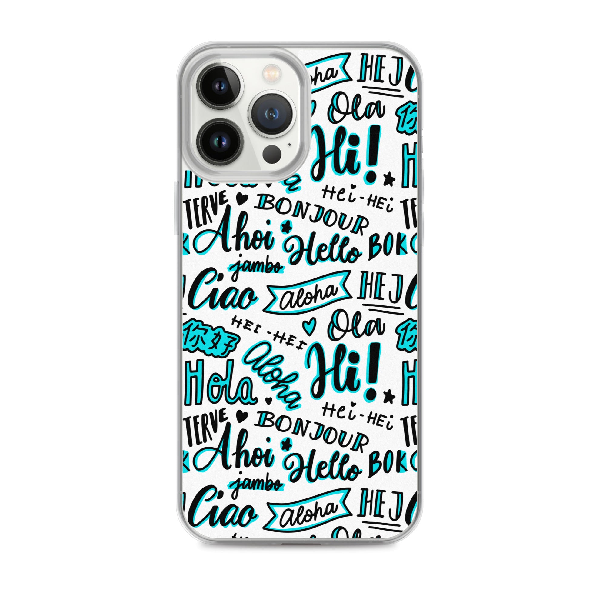 Hello Word Different Languages Clear Case for iPhone®