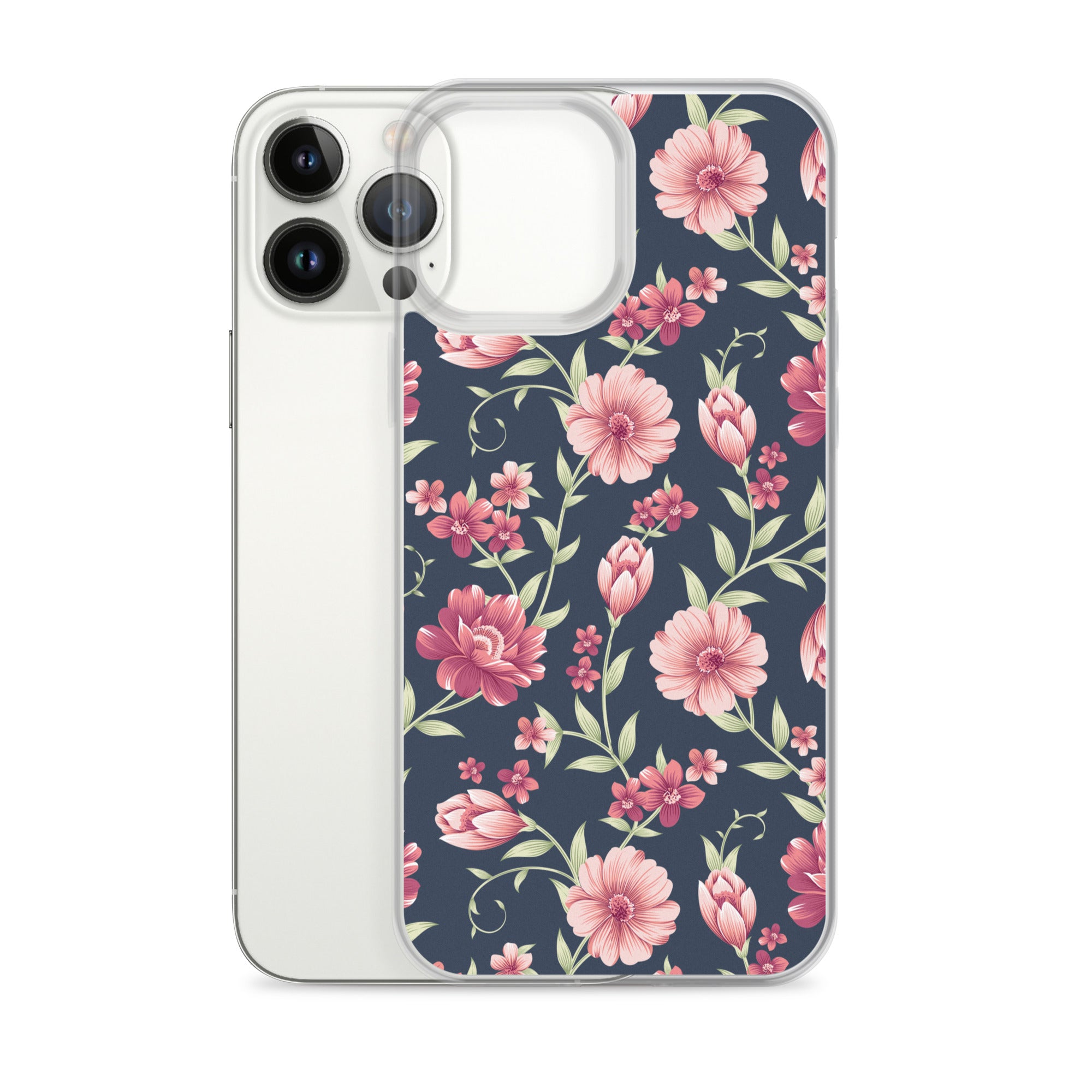 Seamless Vintage Flower Pattern Clear Case for iPhone®