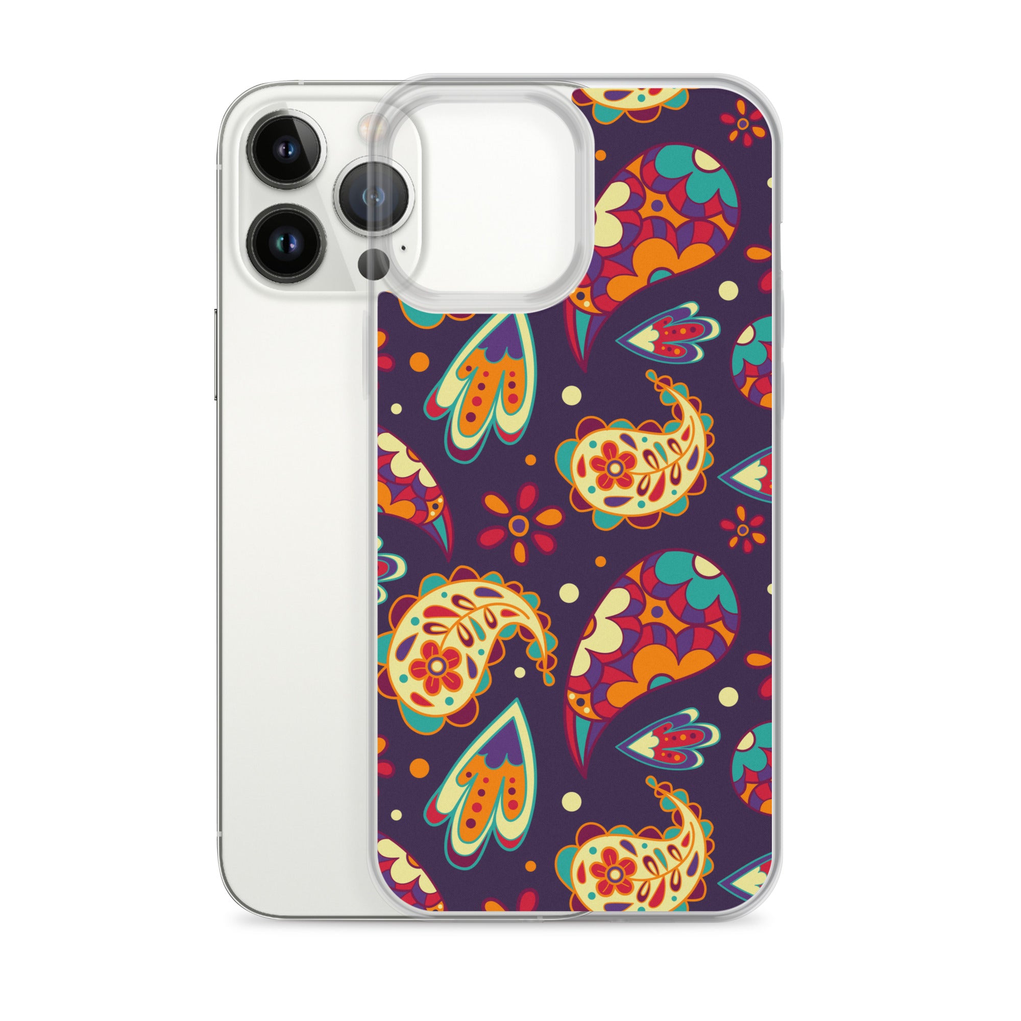 Elegant Colorful Paisley Pattern Clear Case for iPhone®