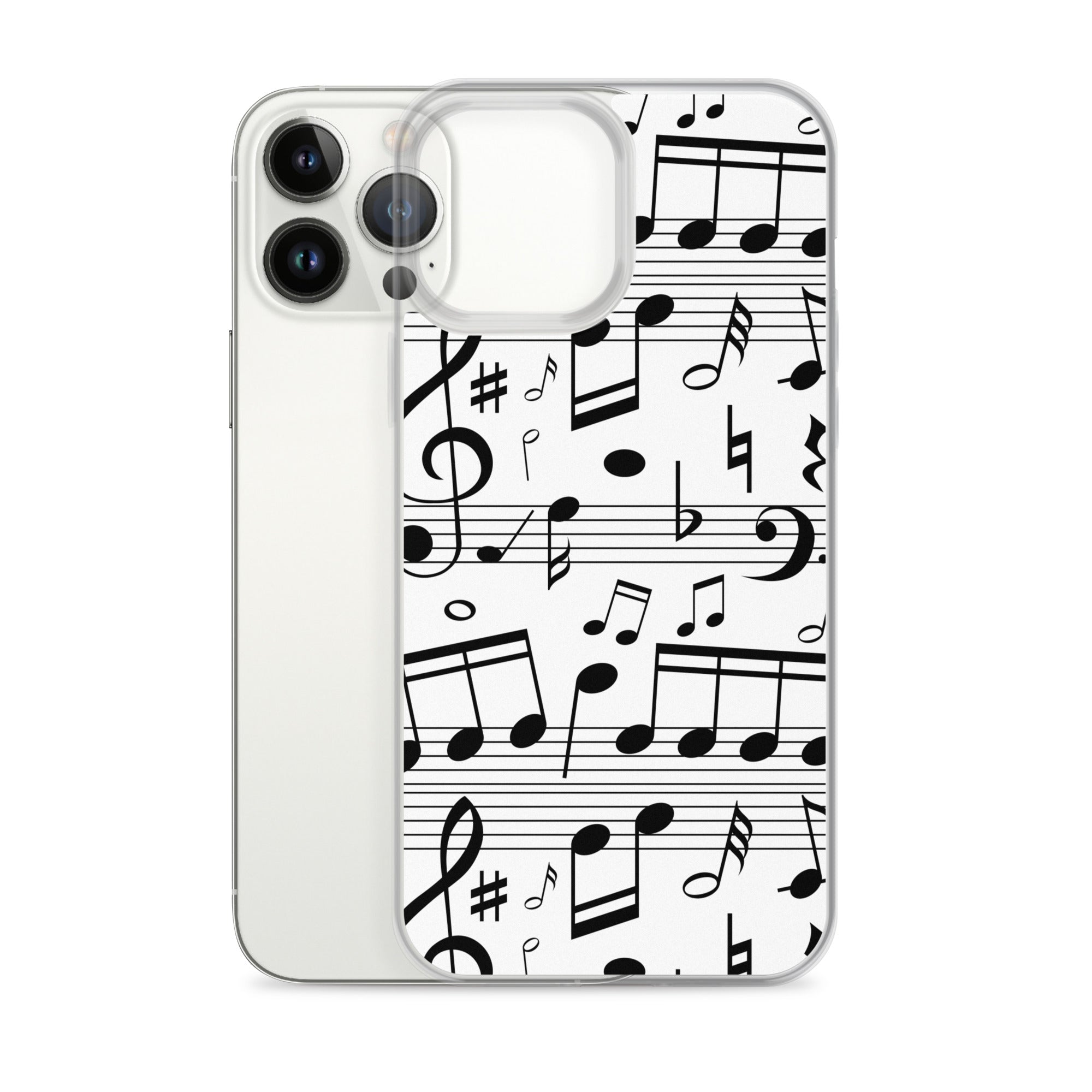 Seamless Music Notes Scales Clear Case for iPhone®