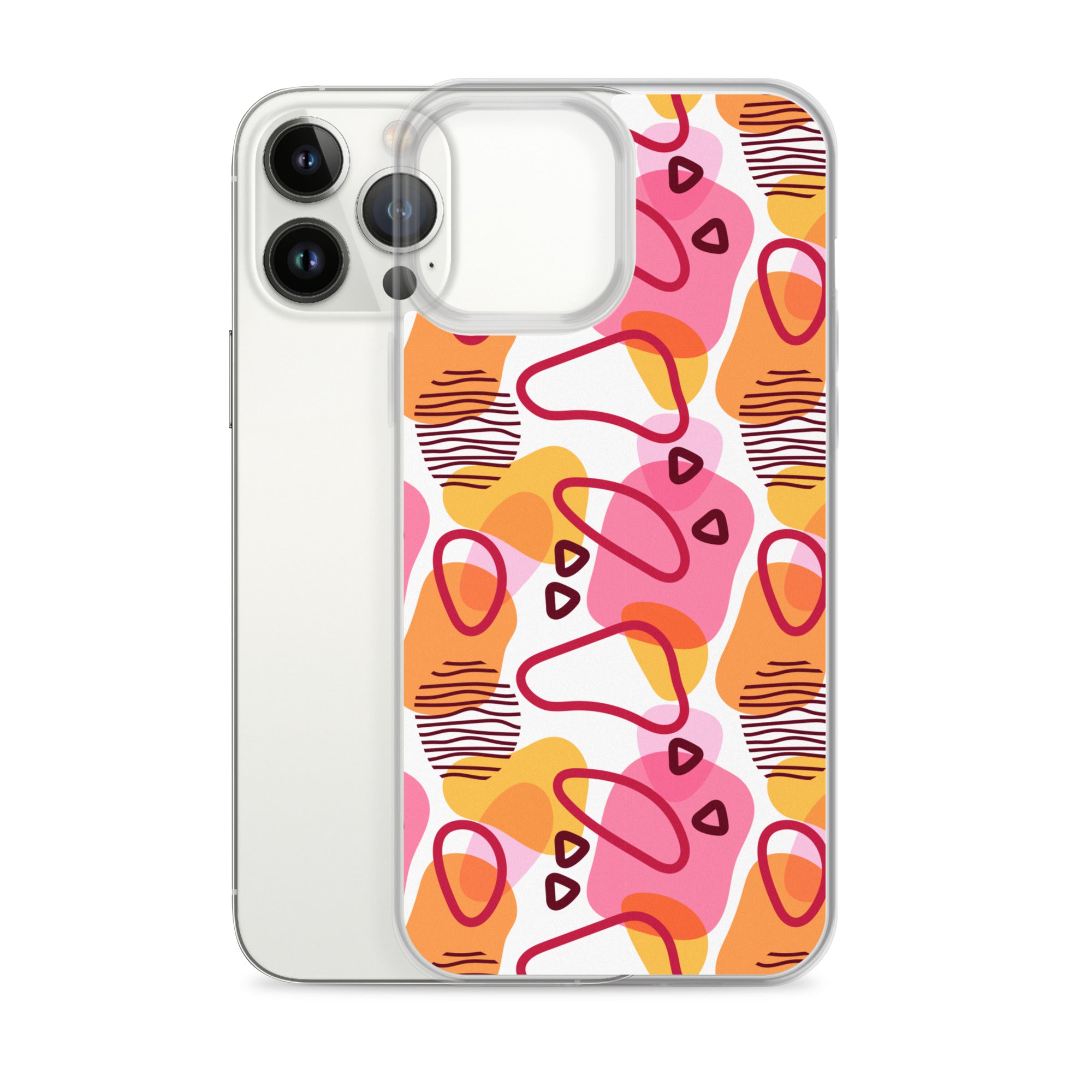 Abstract Doodle Pattern Clear Case for iPhone®