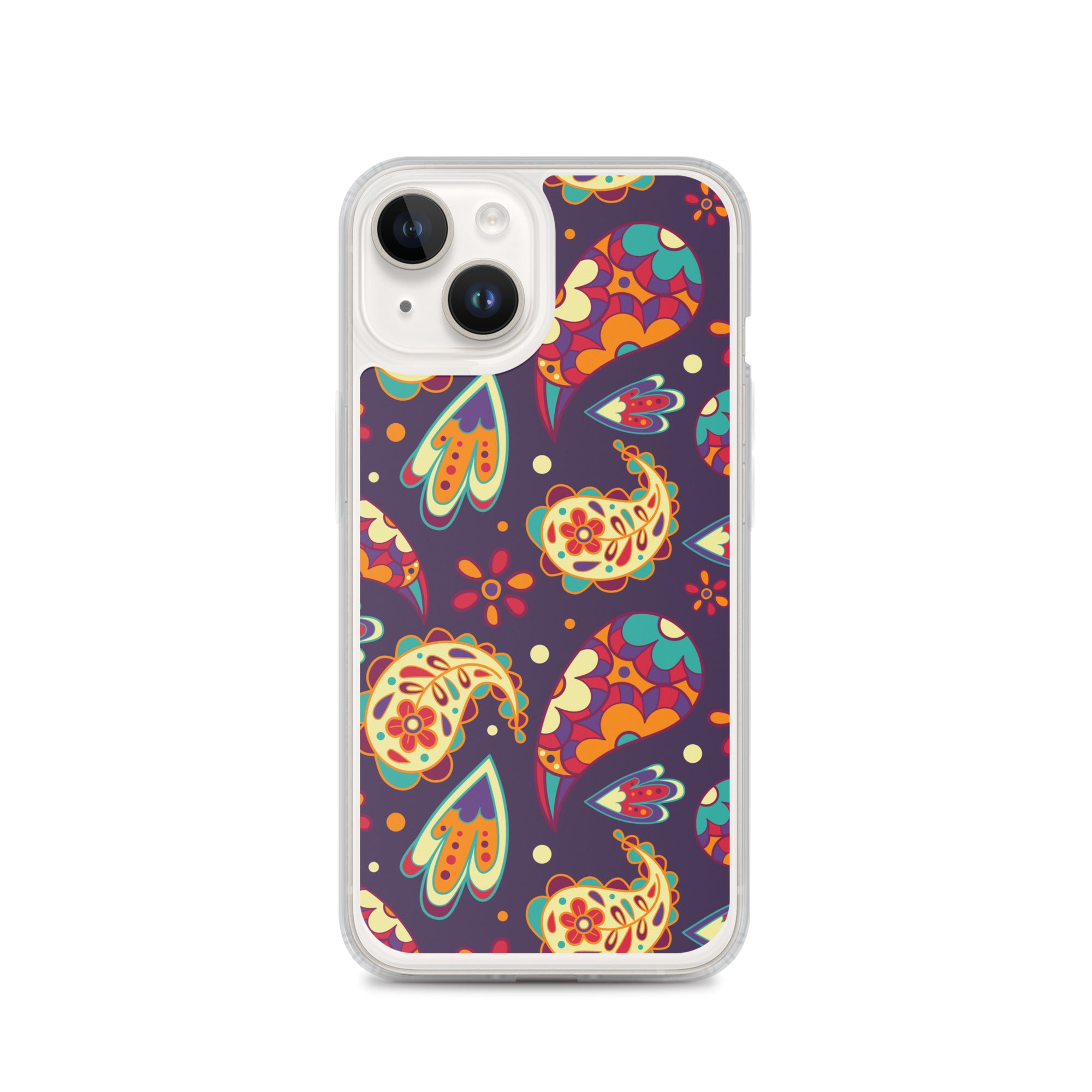 Elegant Colorful Paisley Pattern Clear Case for iPhone®