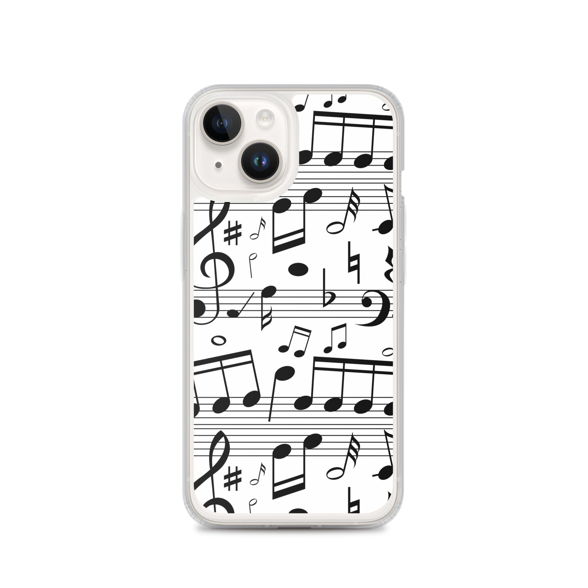 Seamless Music Notes Scales Clear Case for iPhone®