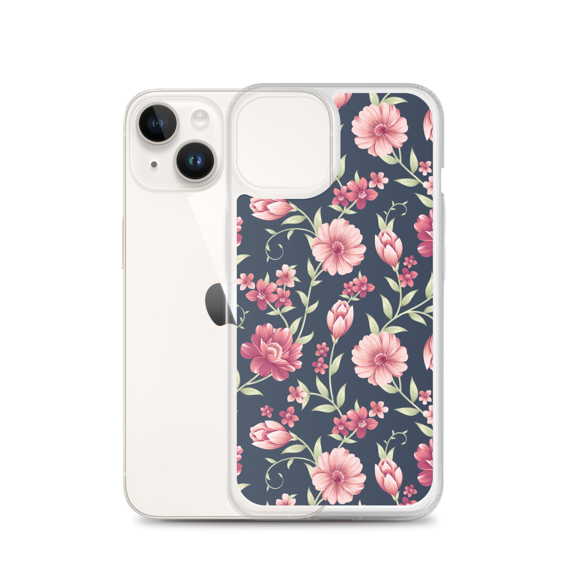 Seamless Vintage Flower Pattern Clear Case for iPhone®