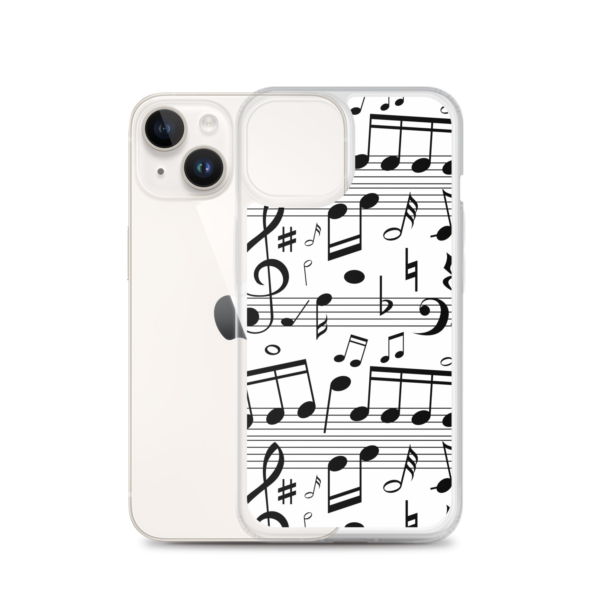 Seamless Music Notes Scales Clear Case for iPhone®