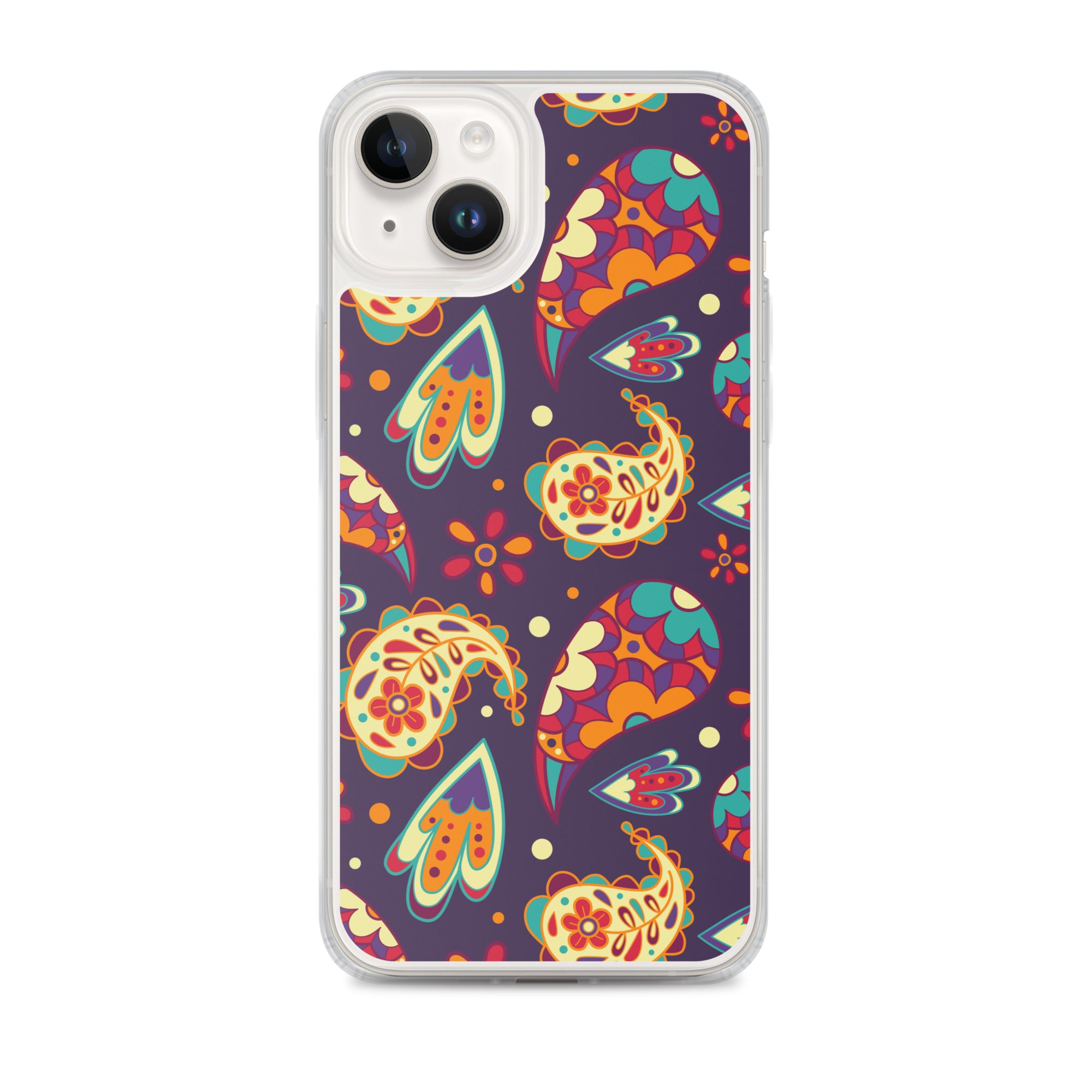 Elegant Colorful Paisley Pattern Clear Case for iPhone®