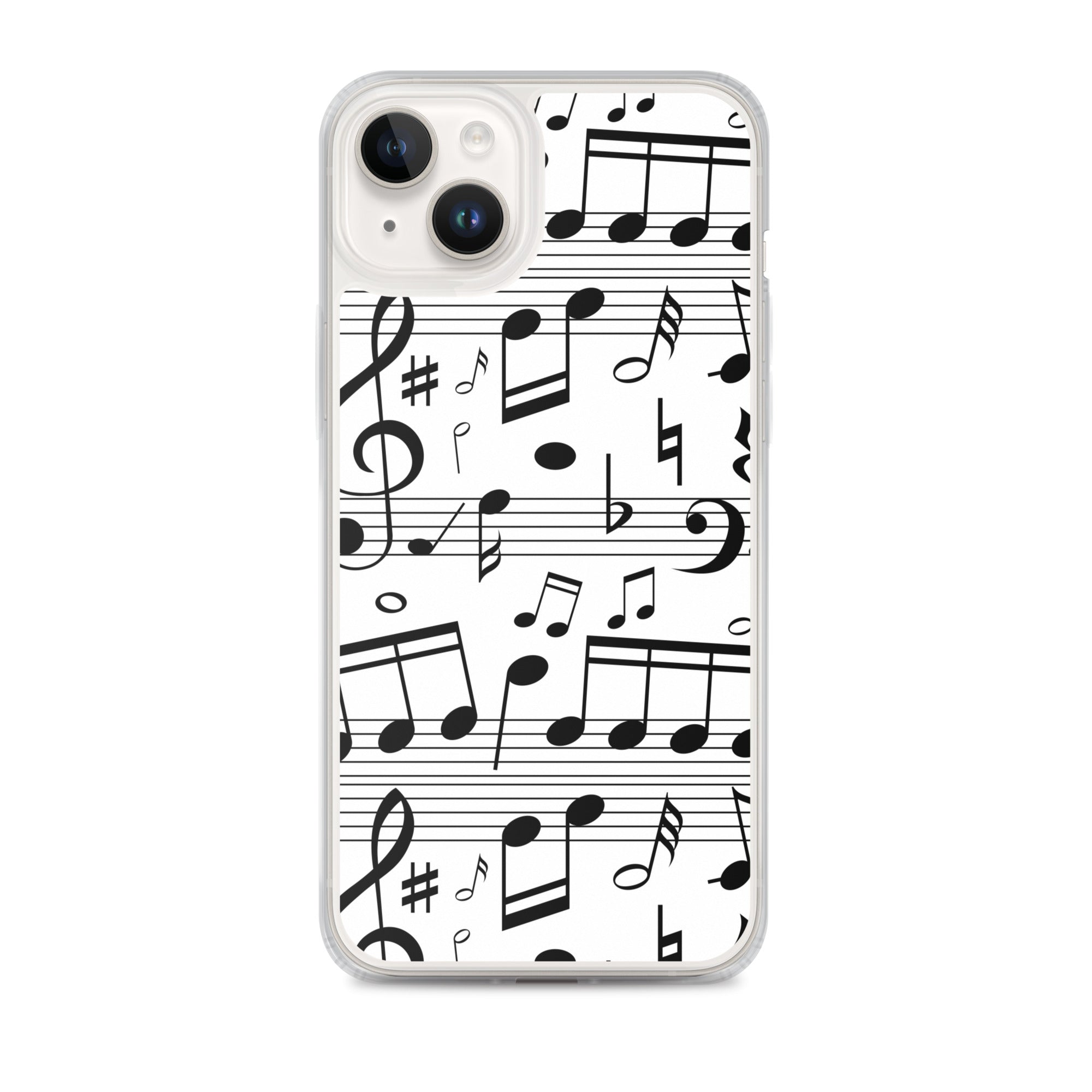 Seamless Music Notes Scales Clear Case for iPhone®