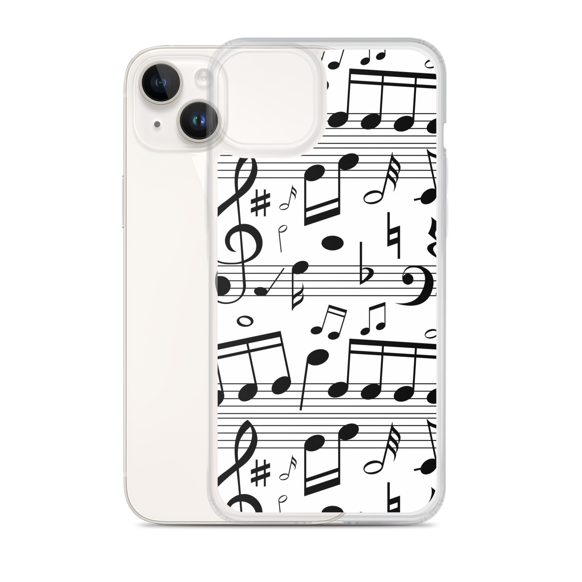 Seamless Music Notes Scales Clear Case for iPhone®