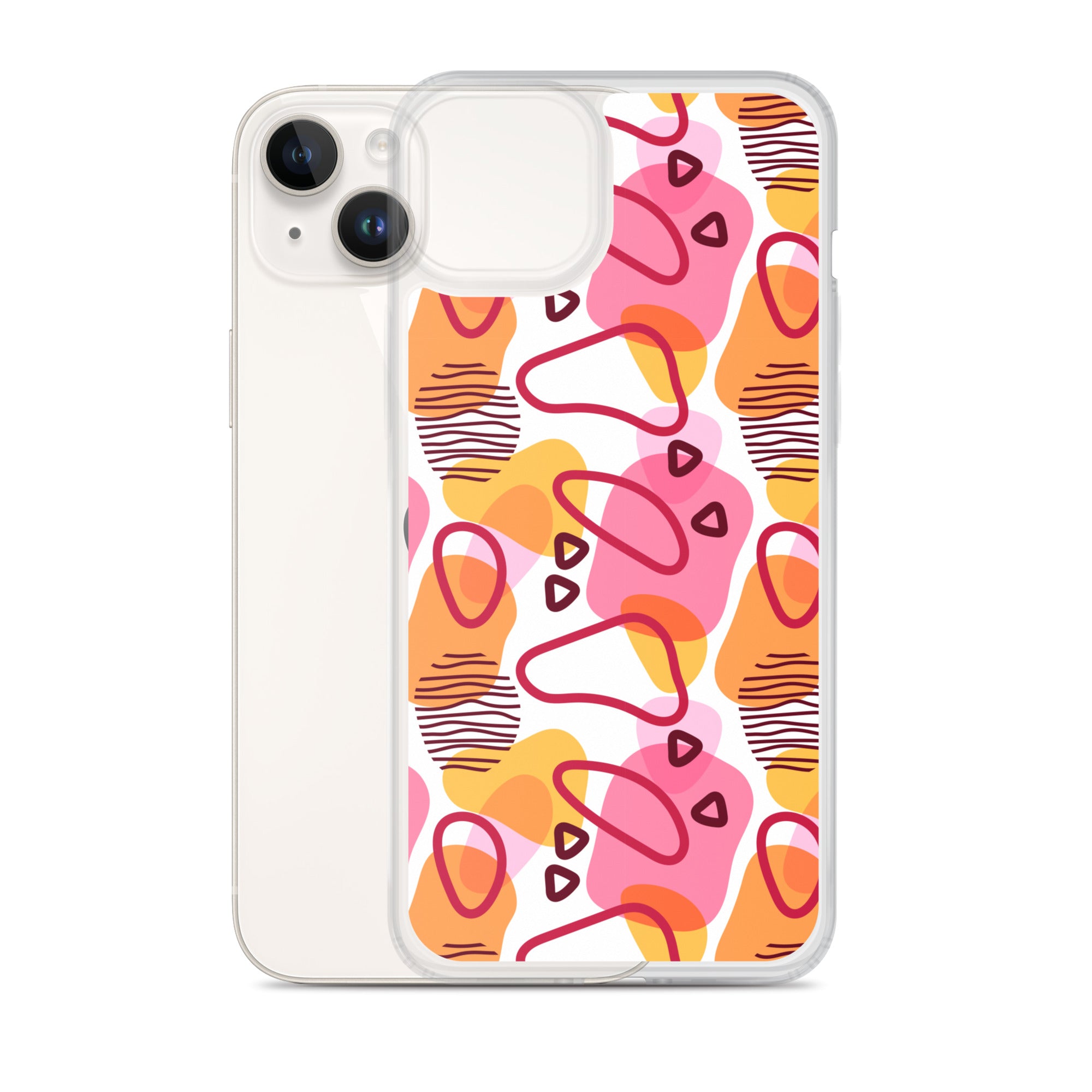 Abstract Doodle Pattern Clear Case for iPhone®