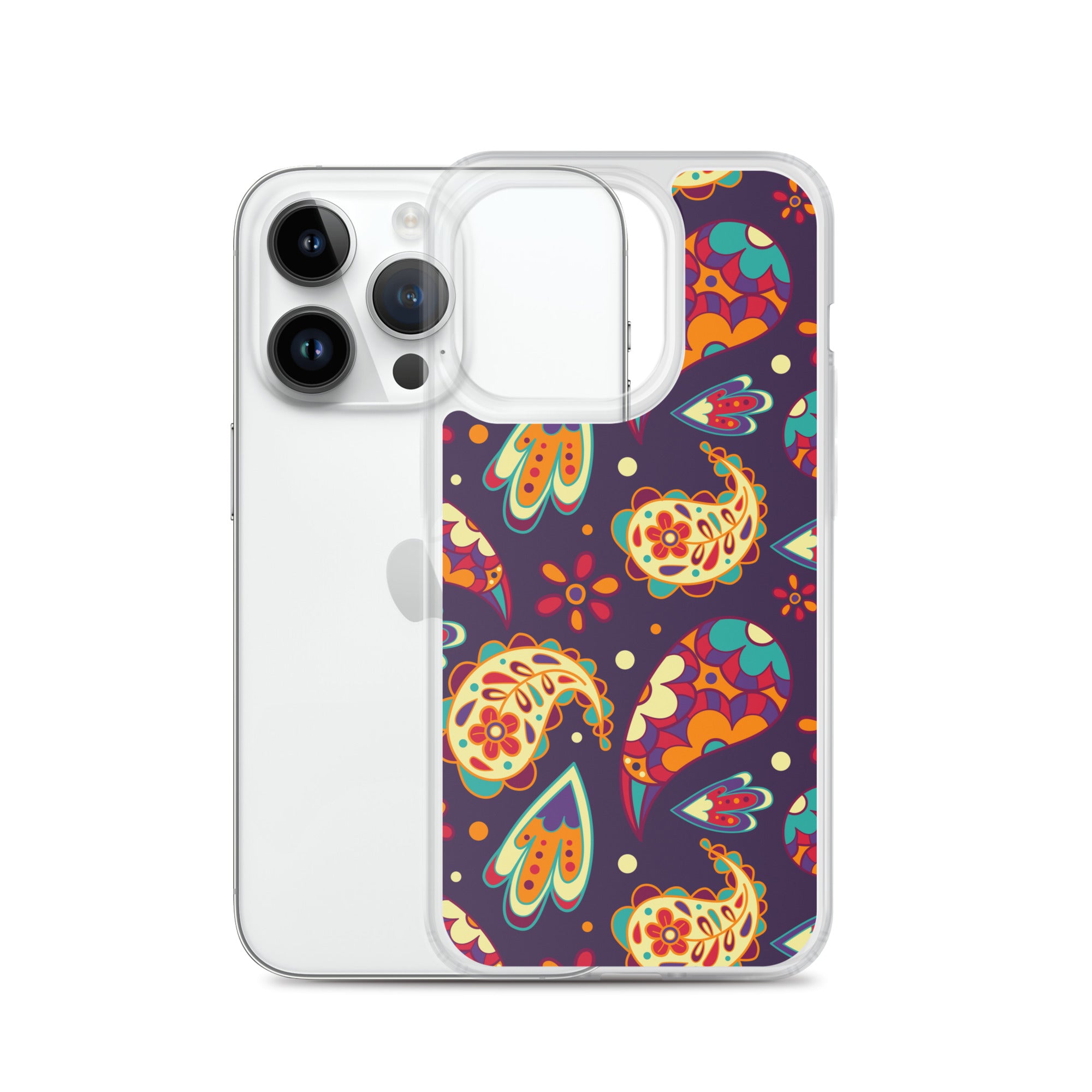 Elegant Colorful Paisley Pattern Clear Case for iPhone®