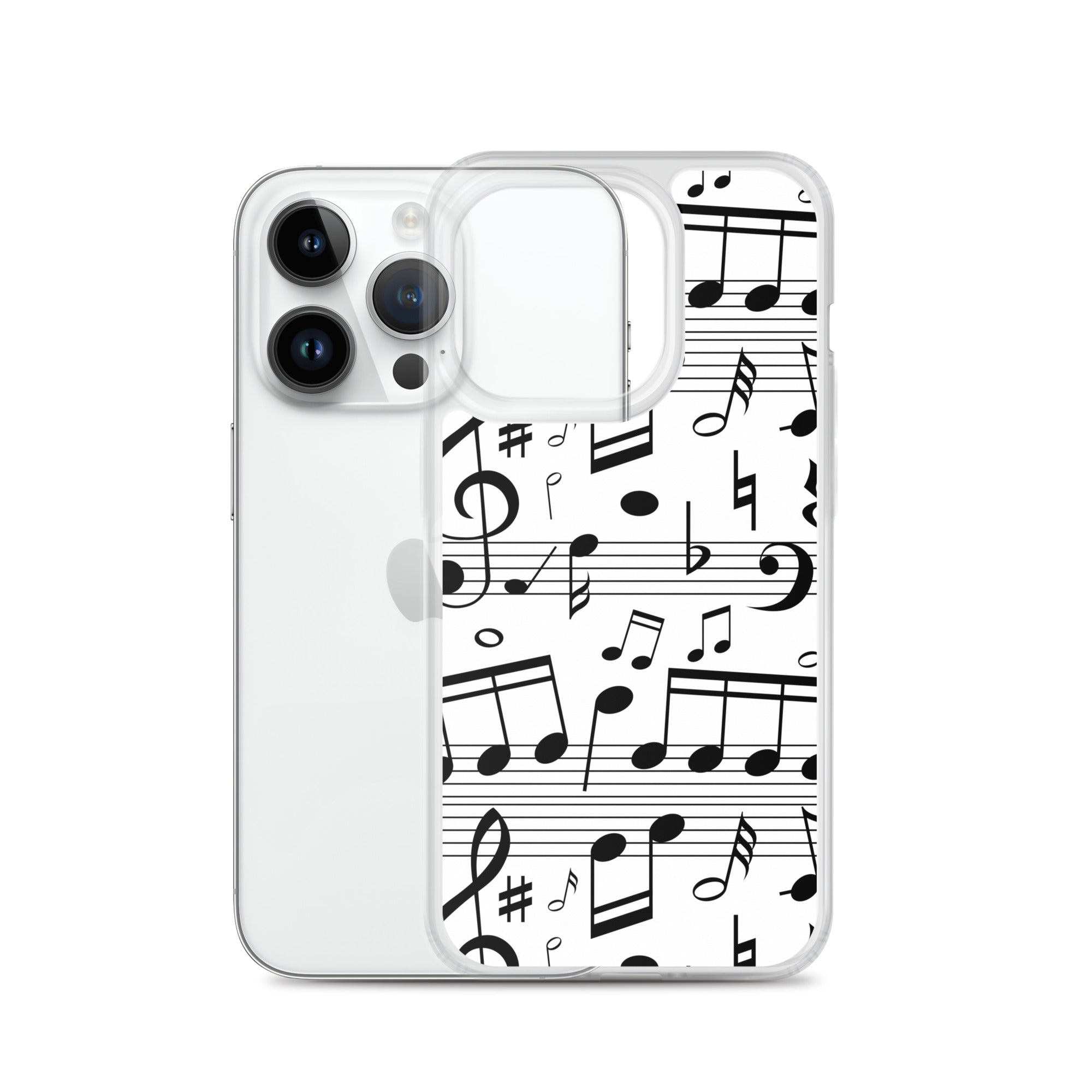 Seamless Music Notes Scales Clear Case for iPhone®