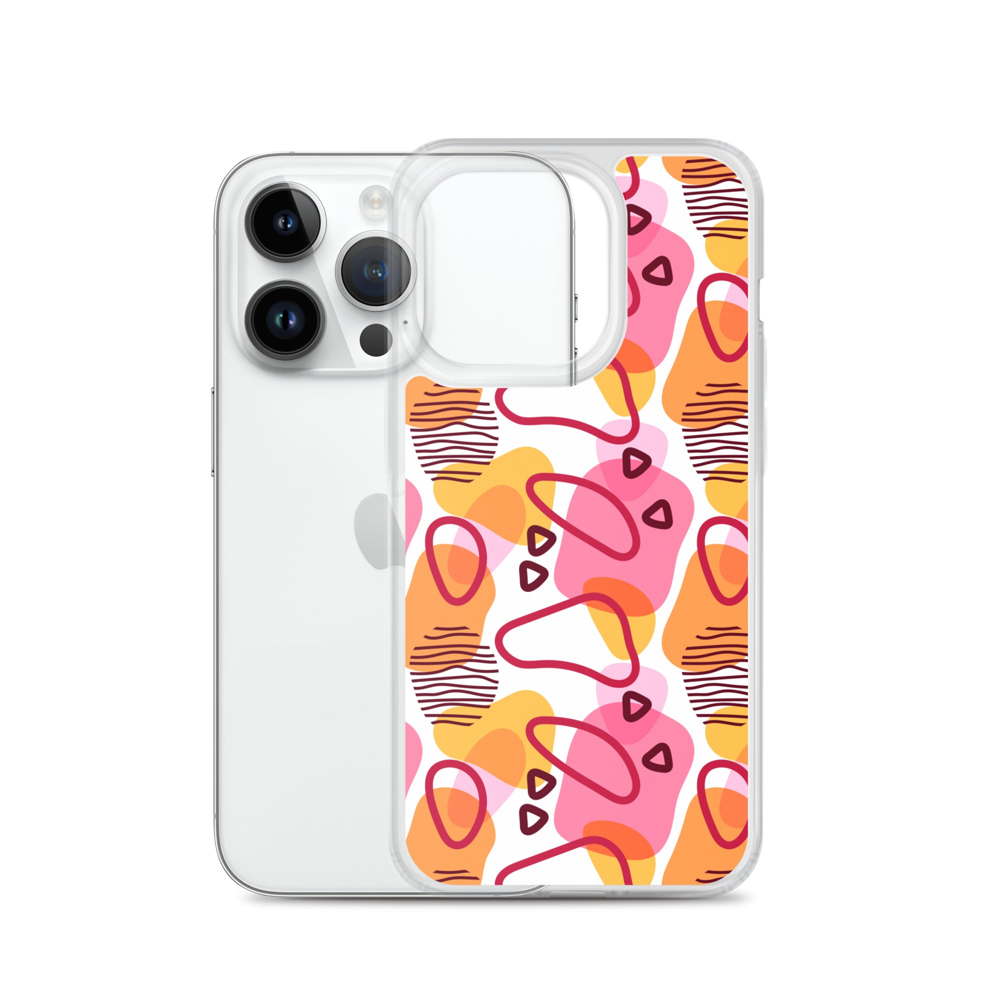 Abstract Doodle Pattern Clear Case for iPhone®