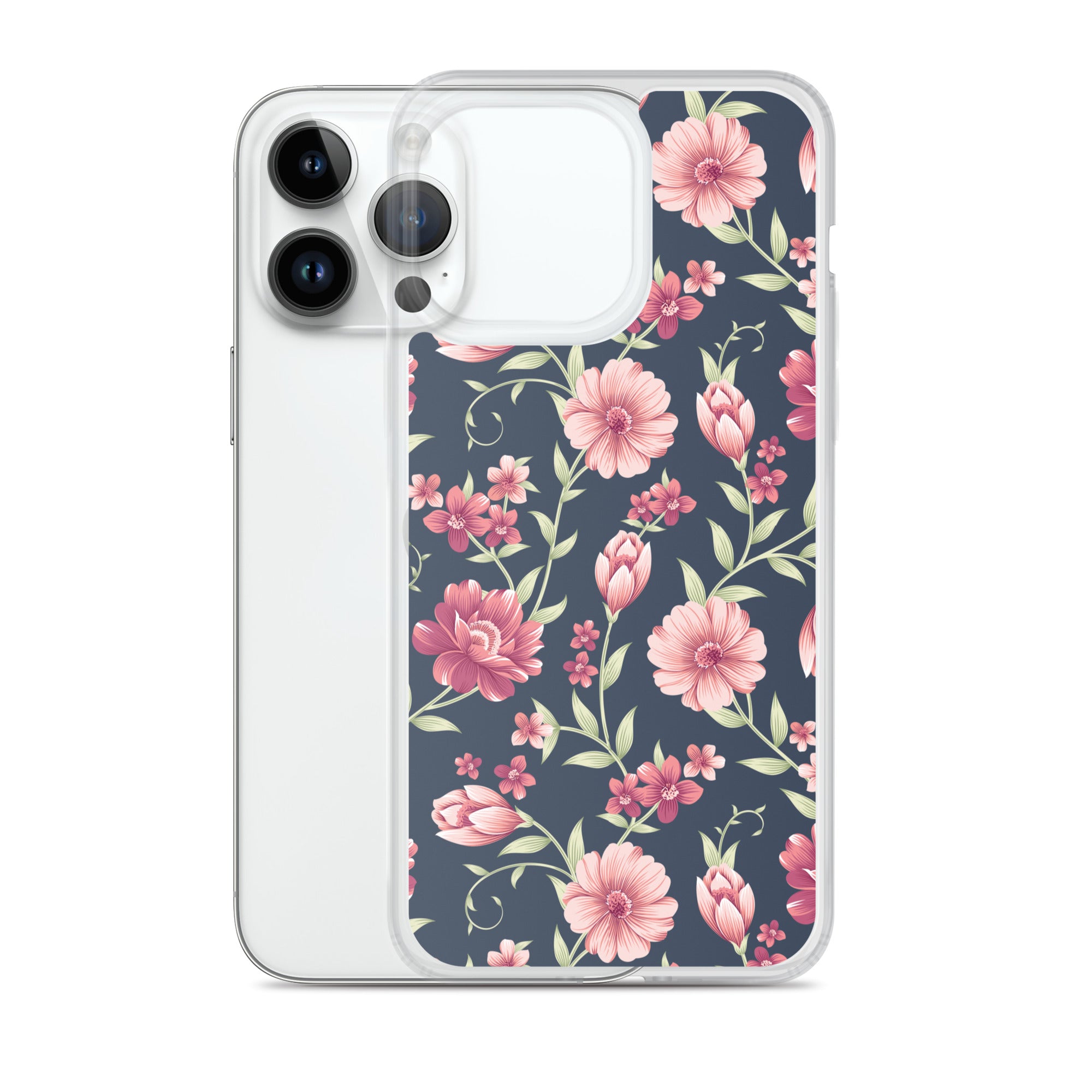 Seamless Vintage Flower Pattern Clear Case for iPhone®