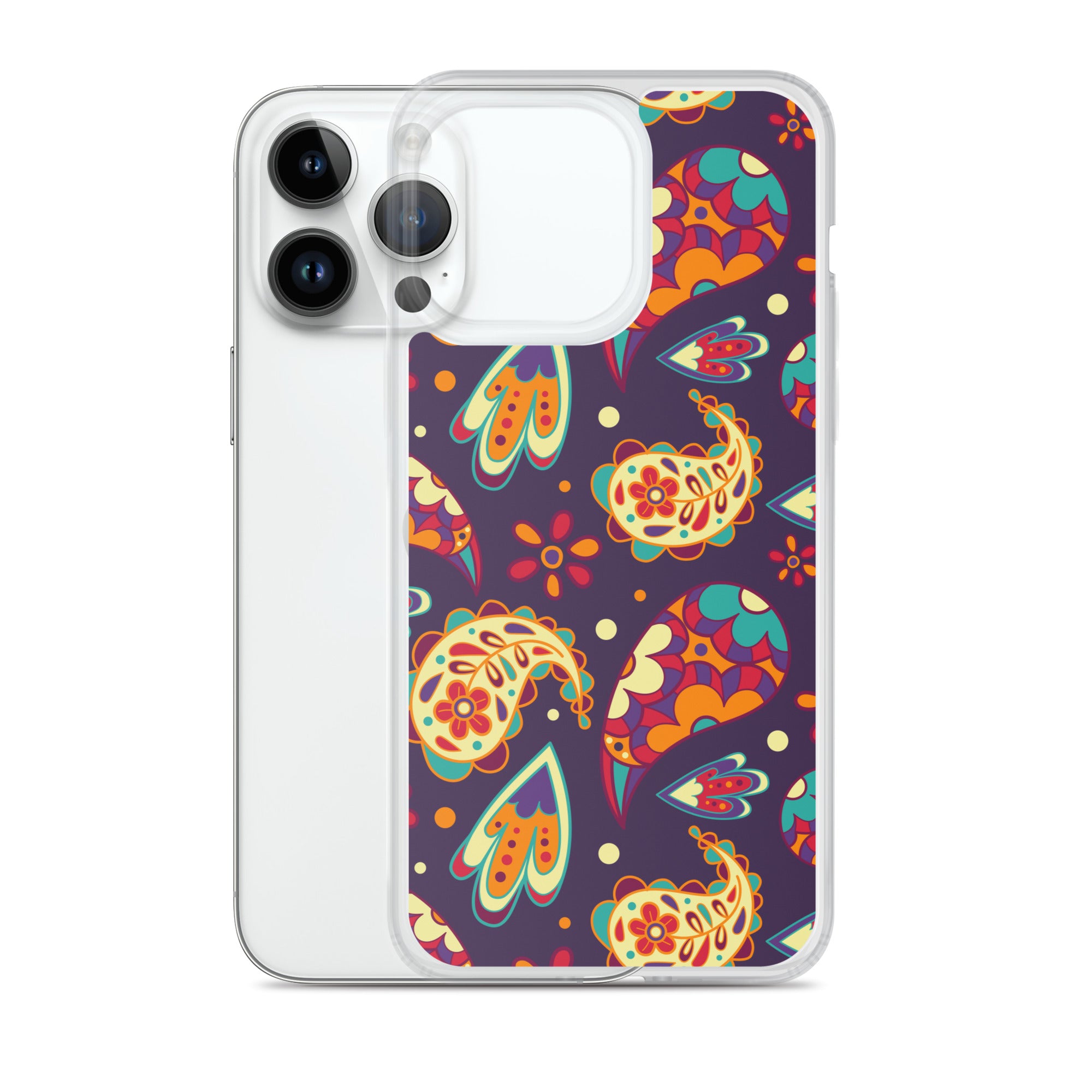 Elegant Colorful Paisley Pattern Clear Case for iPhone®