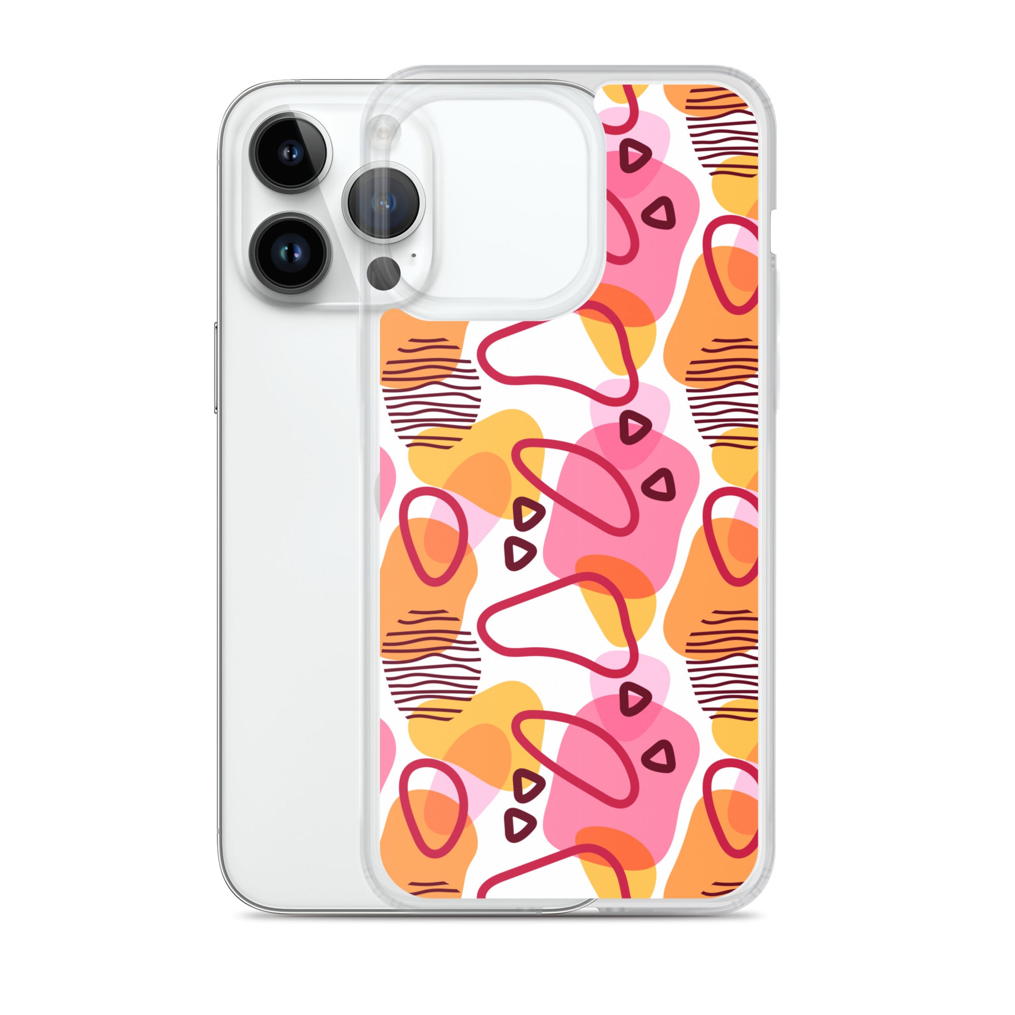 Abstract Doodle Pattern Clear Case for iPhone®