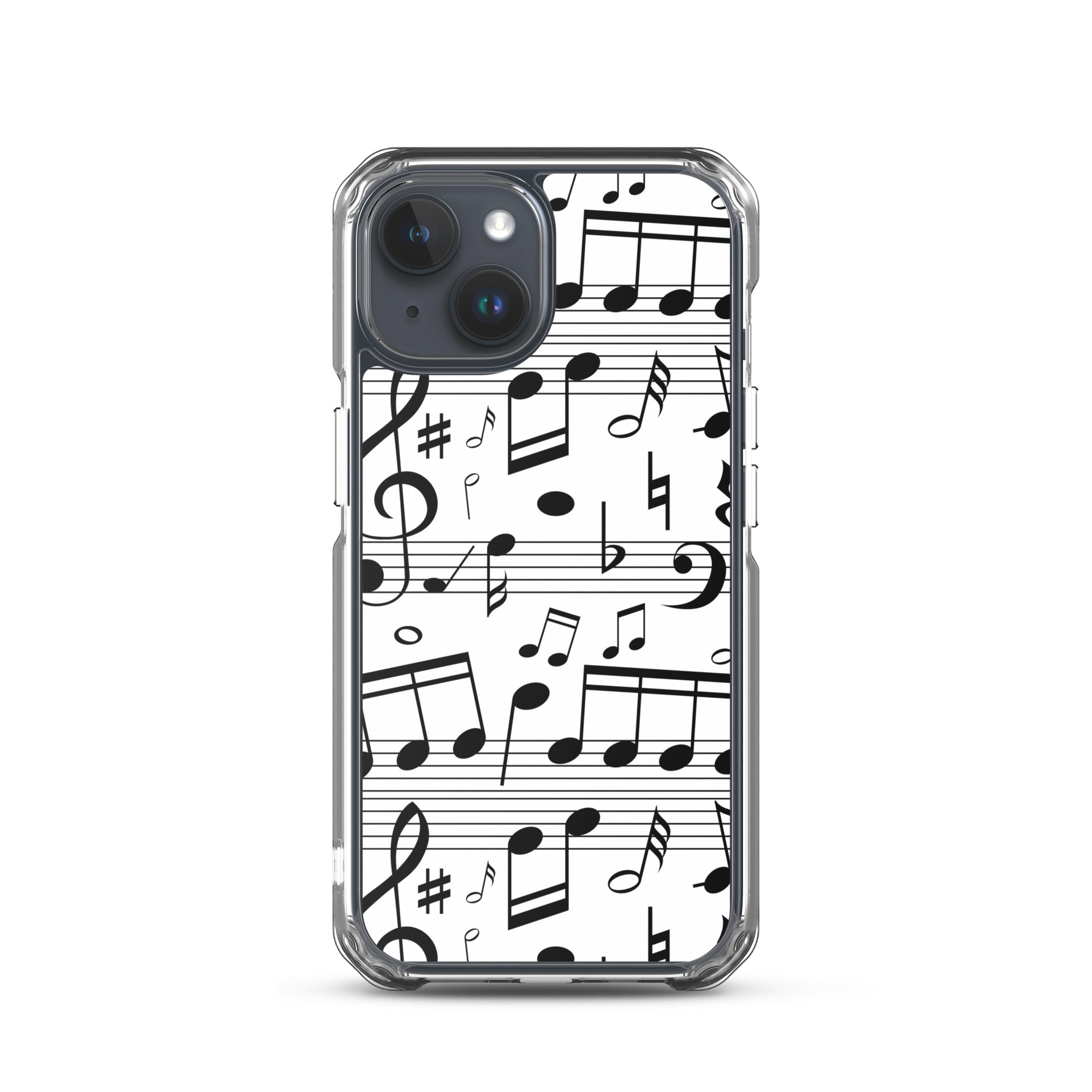 Seamless Music Notes Scales Clear Case for iPhone®