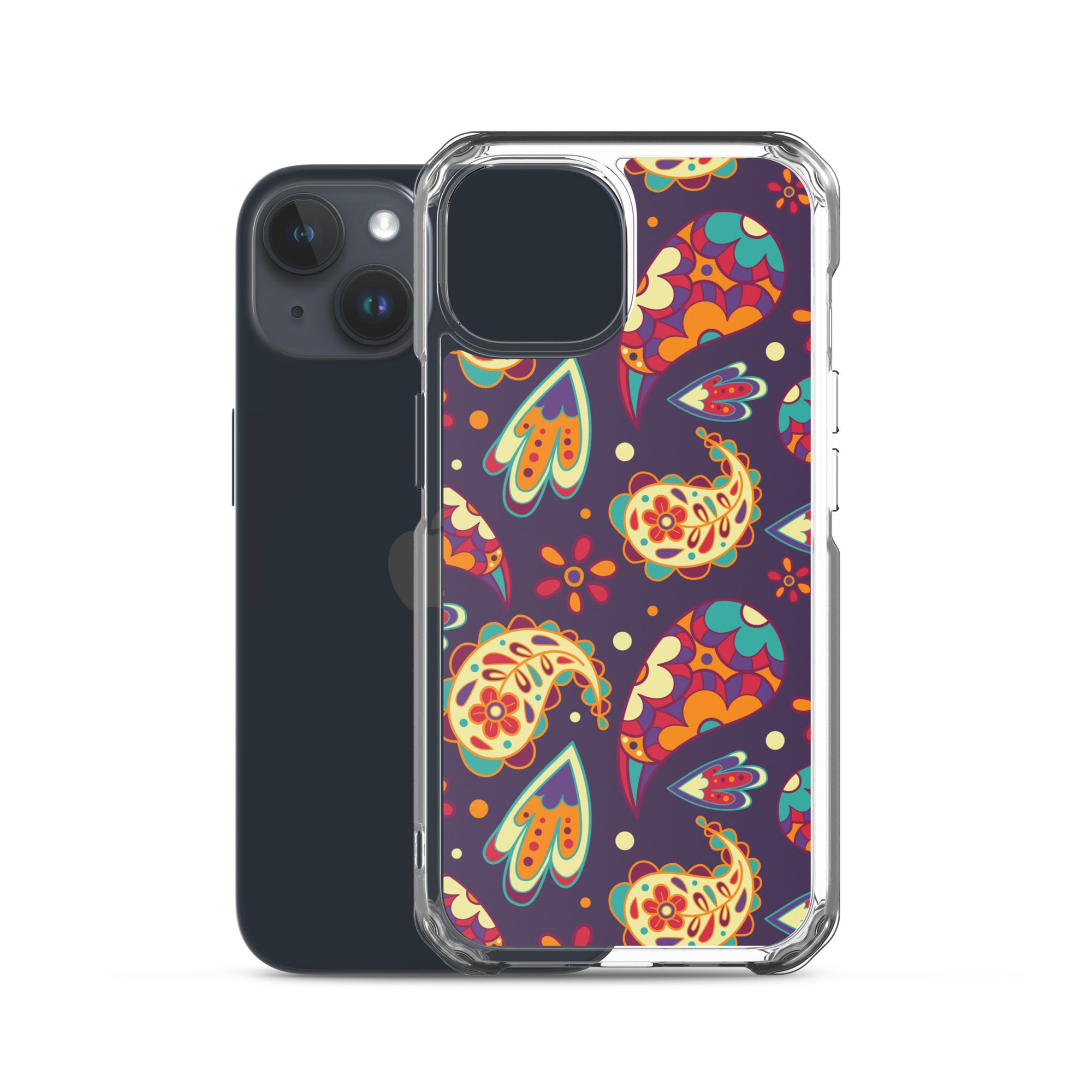 Elegant Colorful Paisley Pattern Clear Case for iPhone®