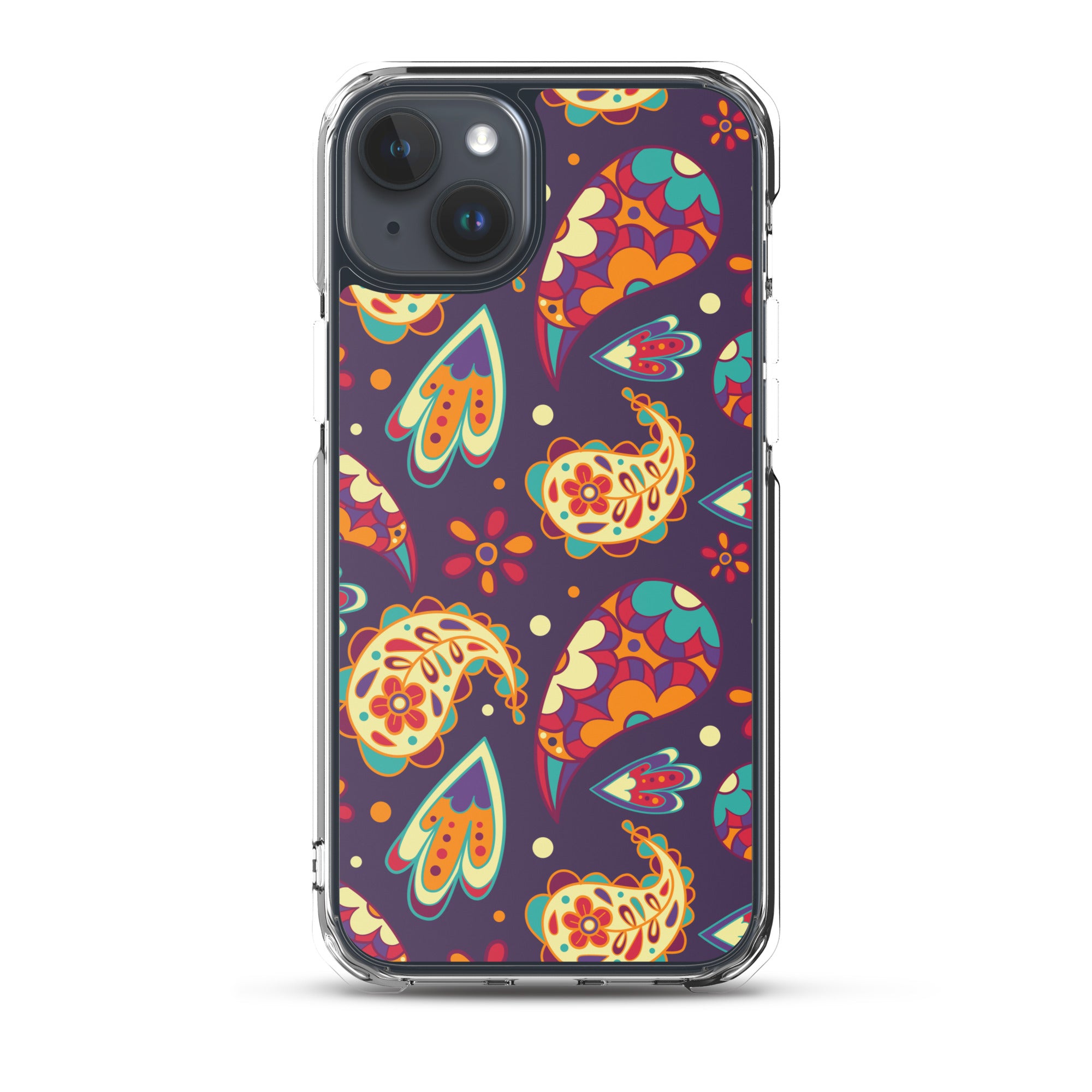 Elegant Colorful Paisley Pattern Clear Case for iPhone®