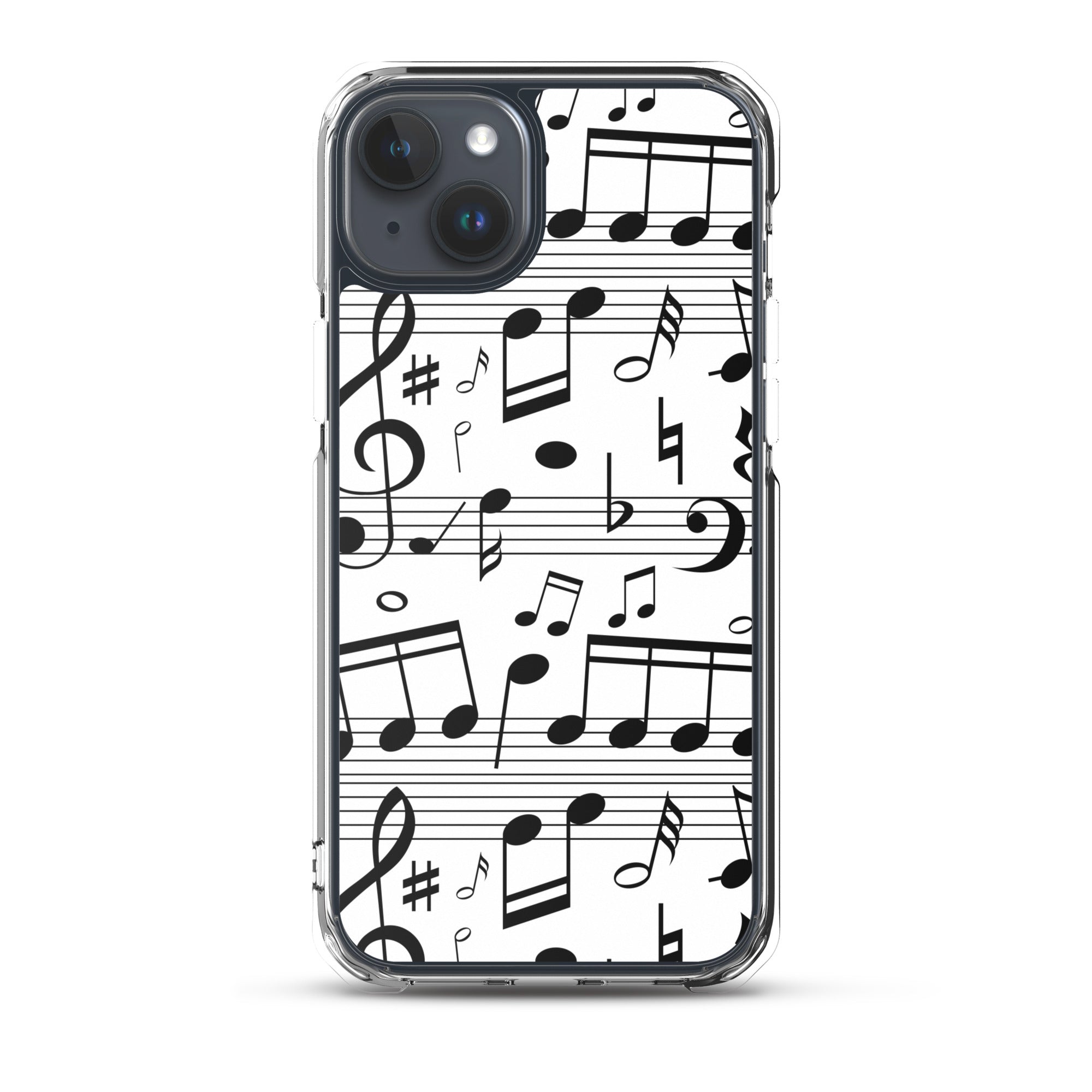 Seamless Music Notes Scales Clear Case for iPhone®