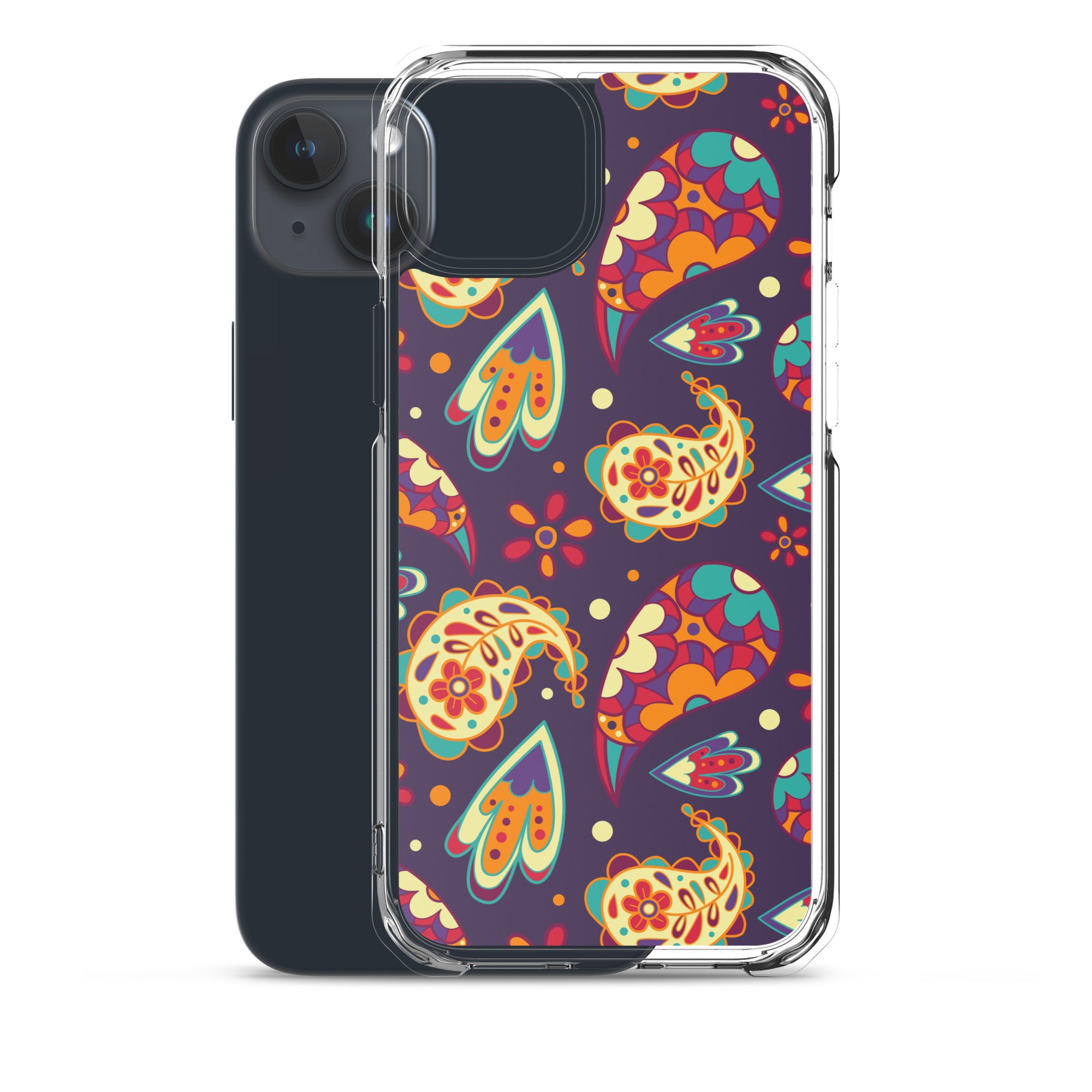 Elegant Colorful Paisley Pattern Clear Case for iPhone®