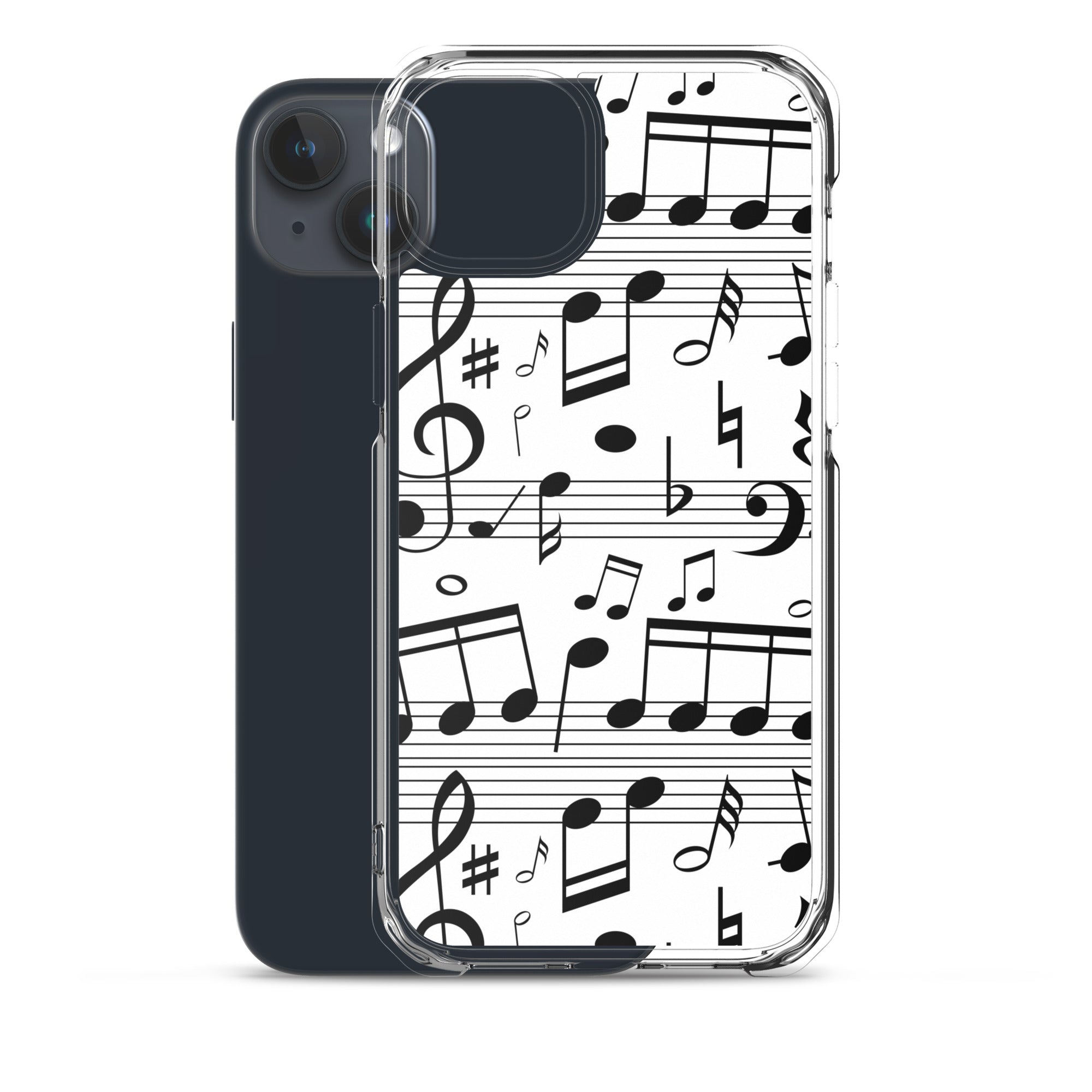 Seamless Music Notes Scales Clear Case for iPhone®