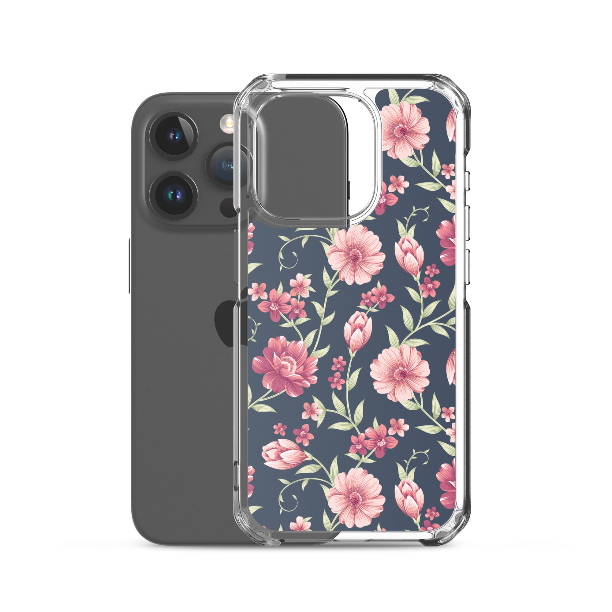 Seamless Vintage Flower Pattern Clear Case for iPhone®