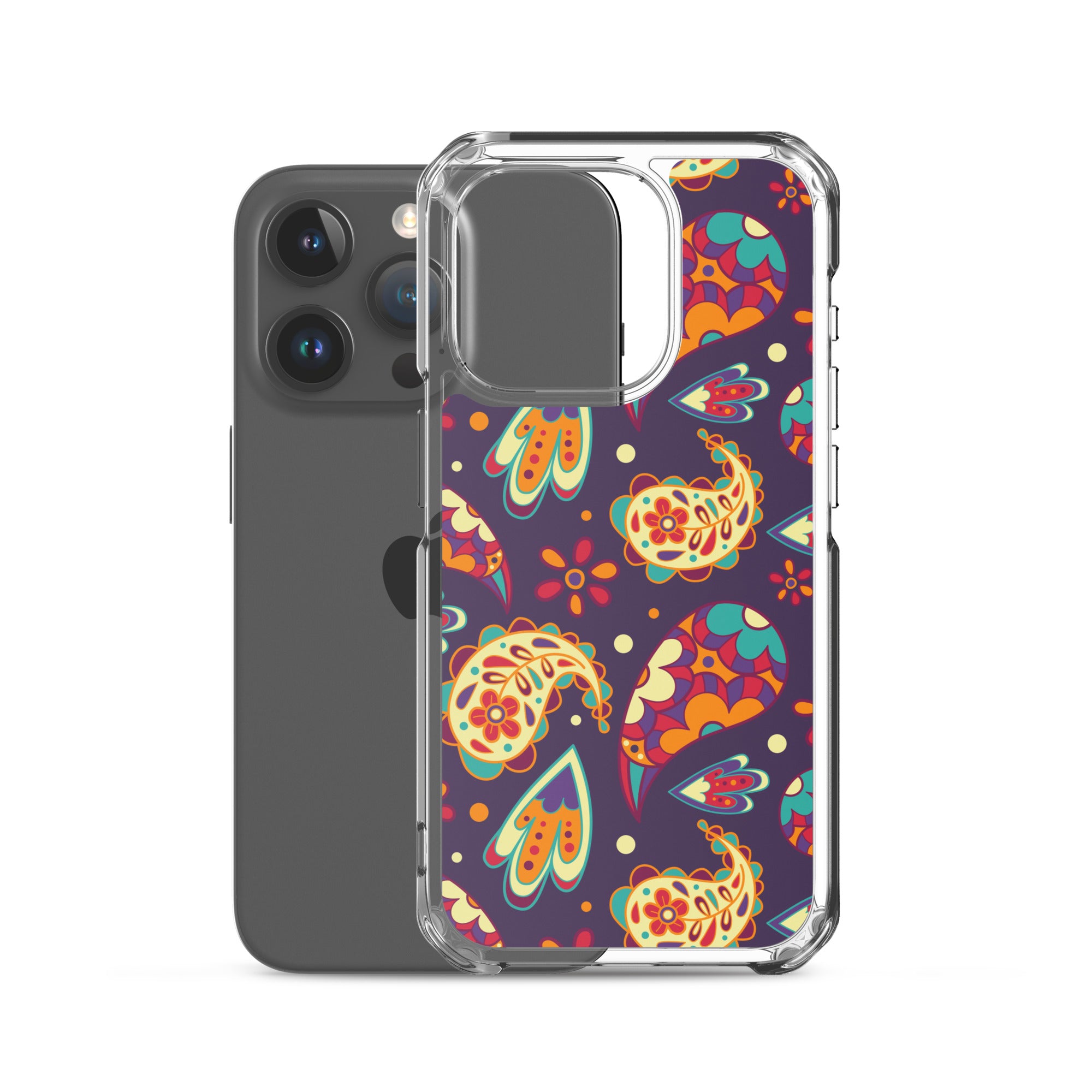 Elegant Colorful Paisley Pattern Clear Case for iPhone®